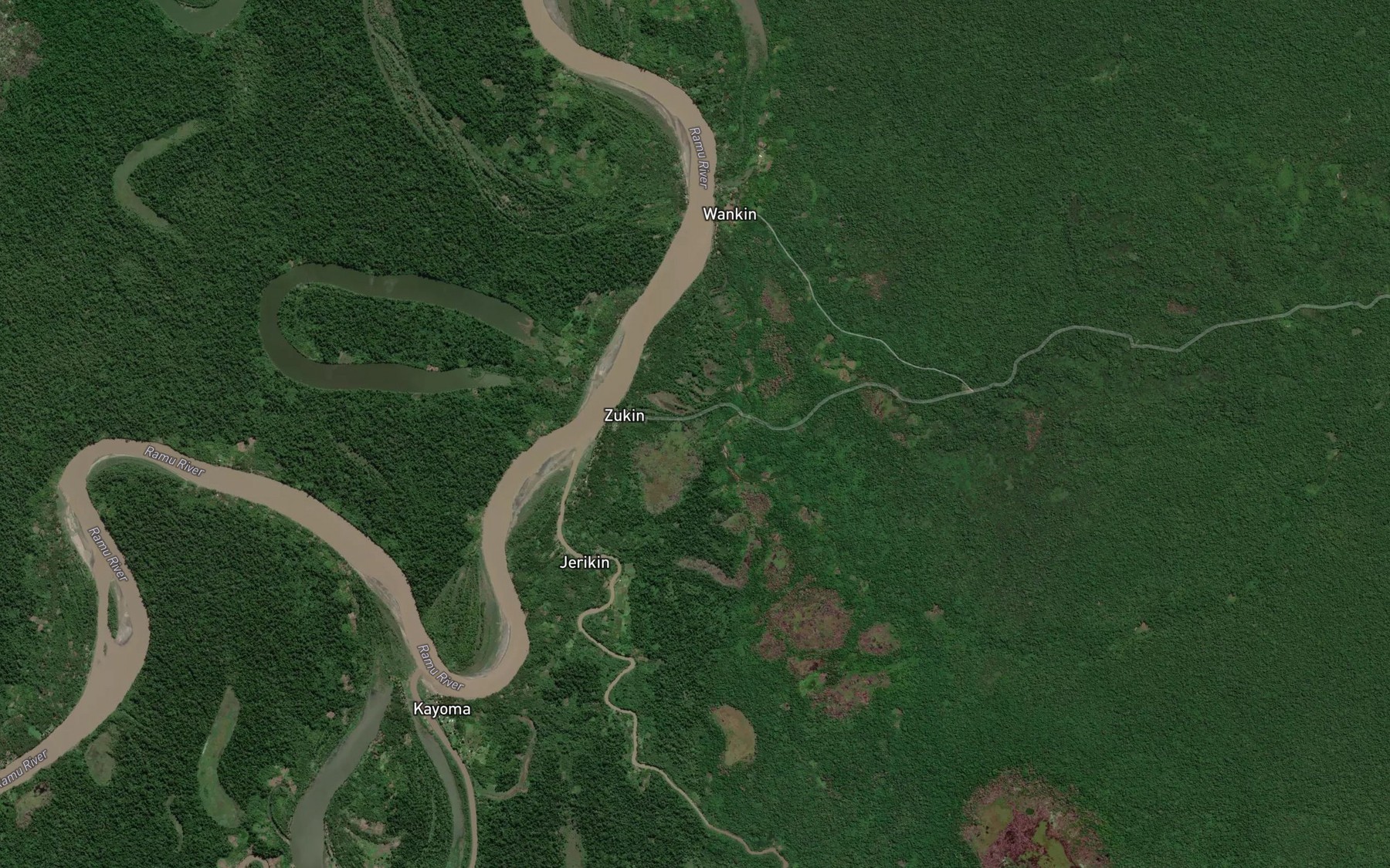 Satellite map of the Tomul River