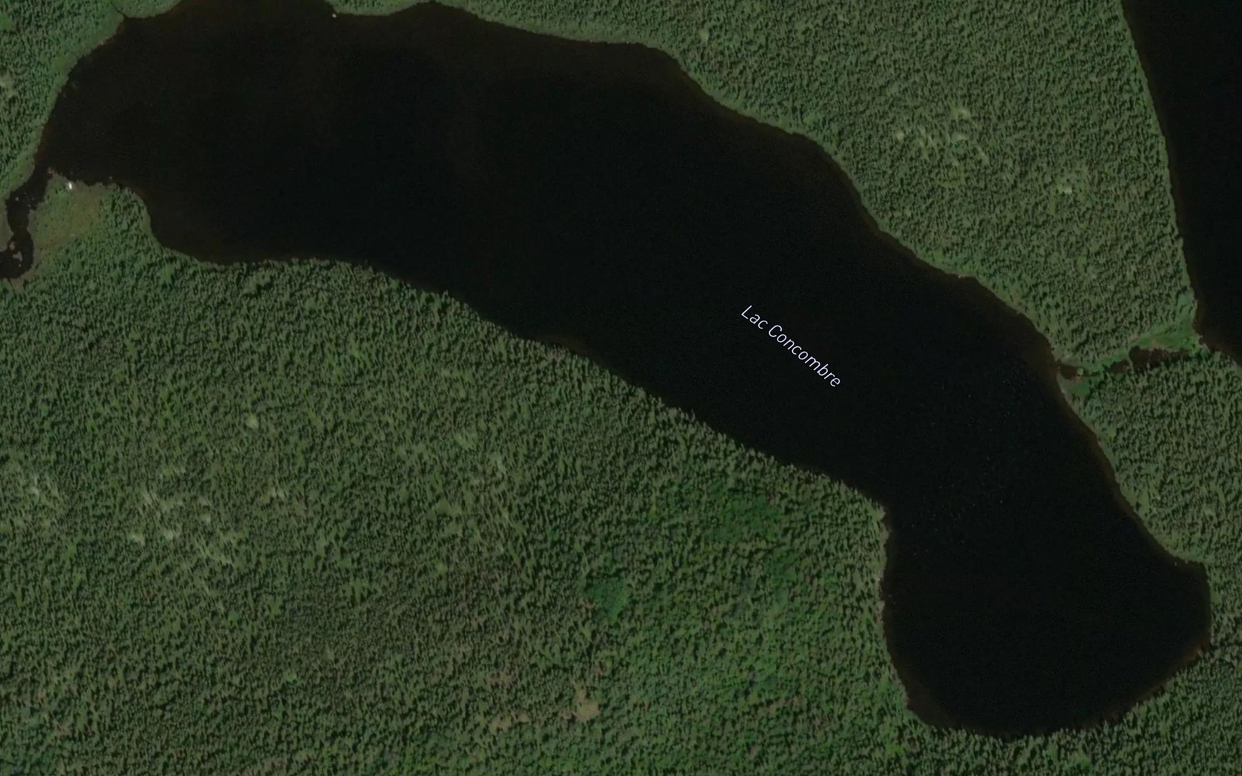 Satellite map of the Lac Concombre