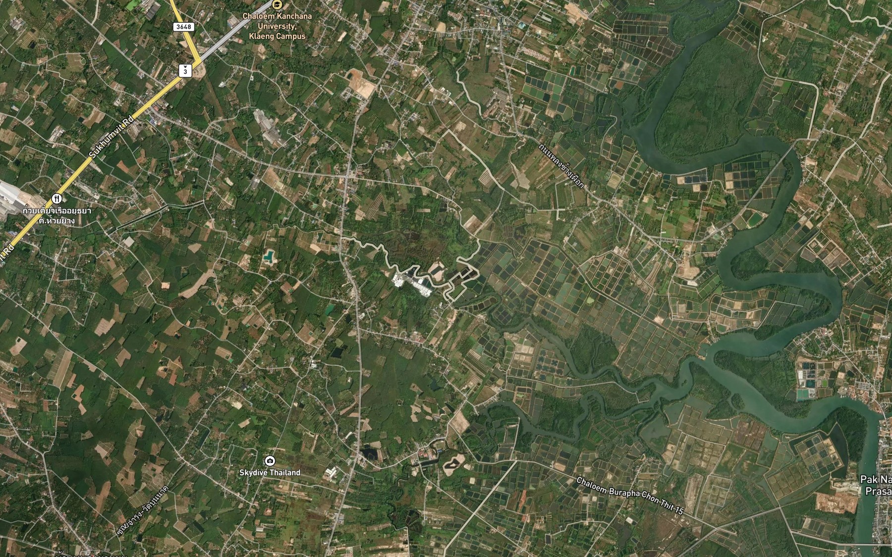 Satellite map of the Khlong Wang Wa