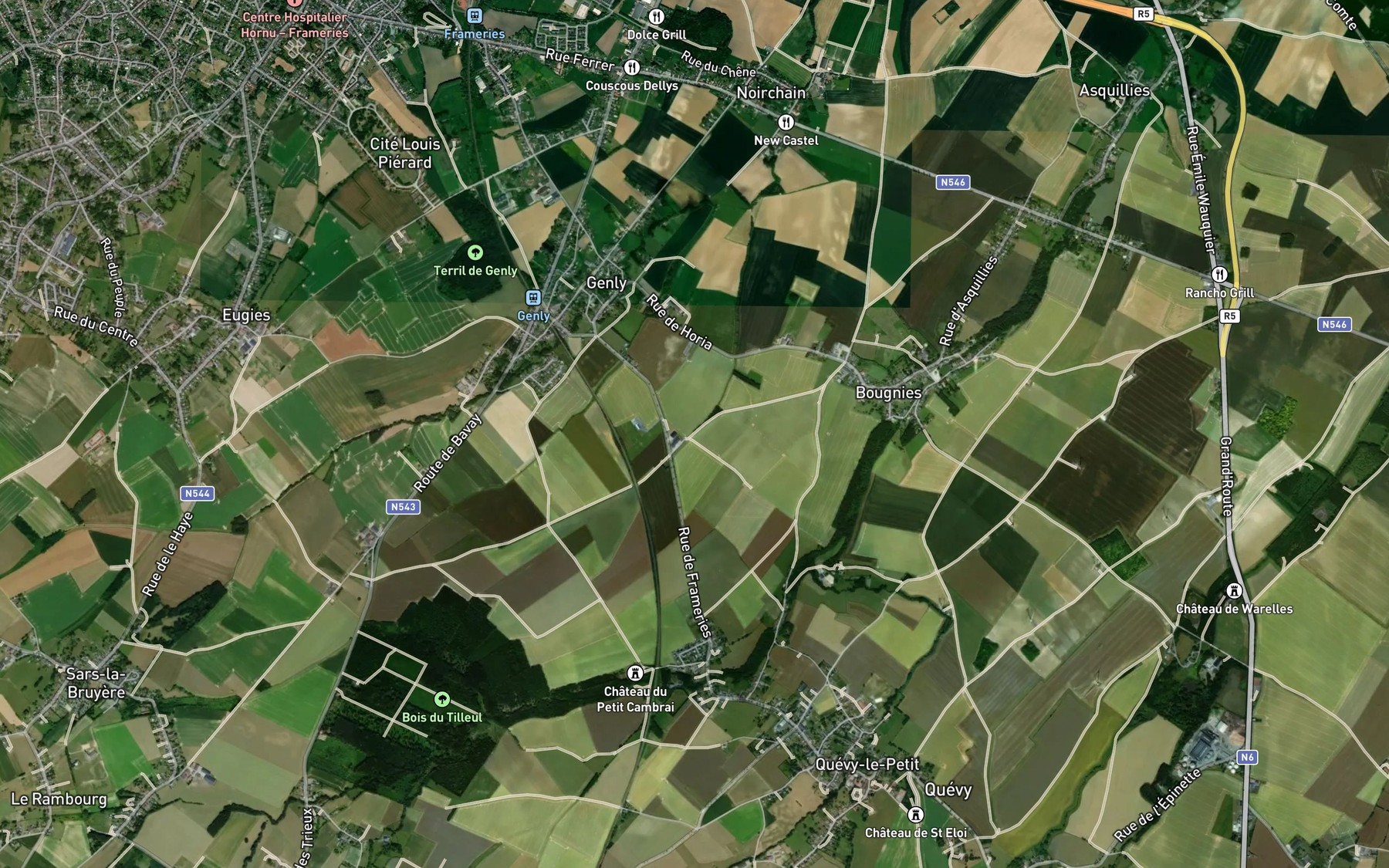 Satellite map of the Rau de Waya