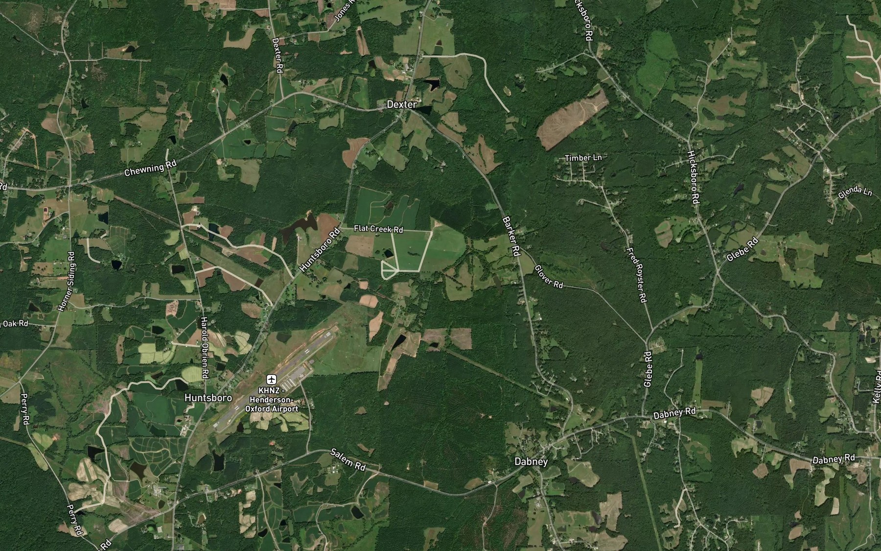 Satellite map of the West Branch Barker Creek