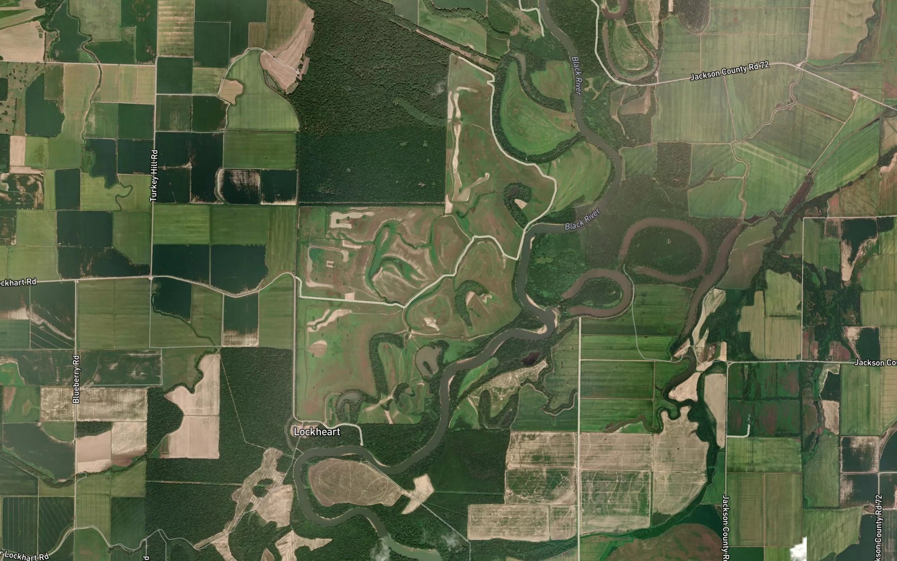 Satellite map of the Dowdy Slough