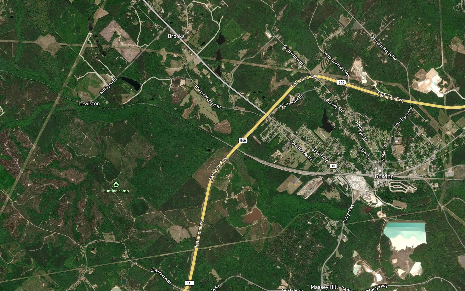 Satellite map of the Slash Creek
