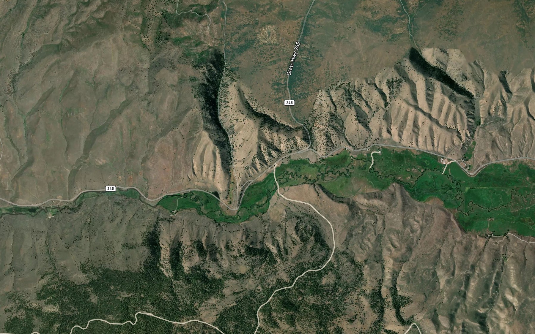 Satellite map of the Clement Ditch