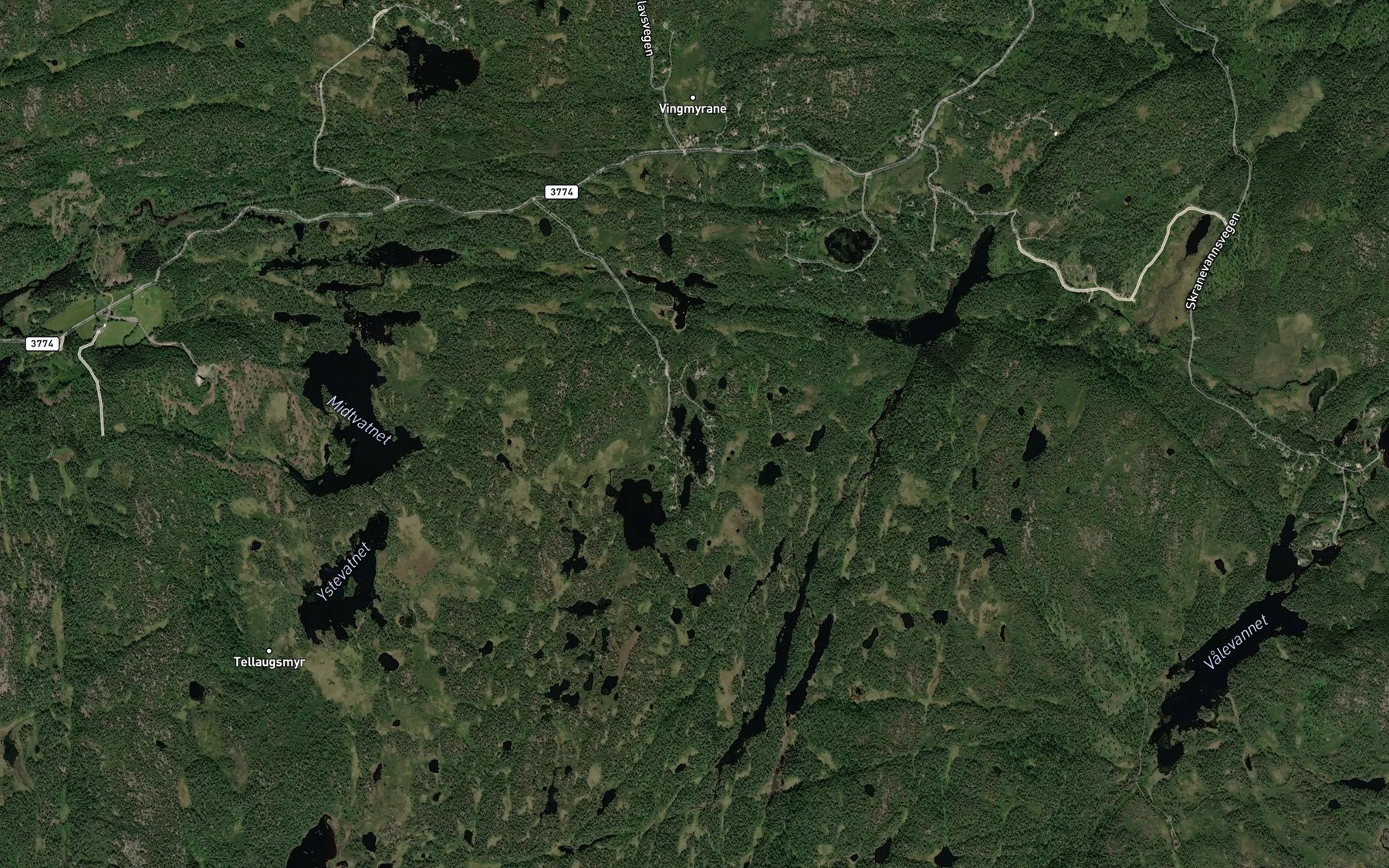 Satellite map of the Bispetjonnene