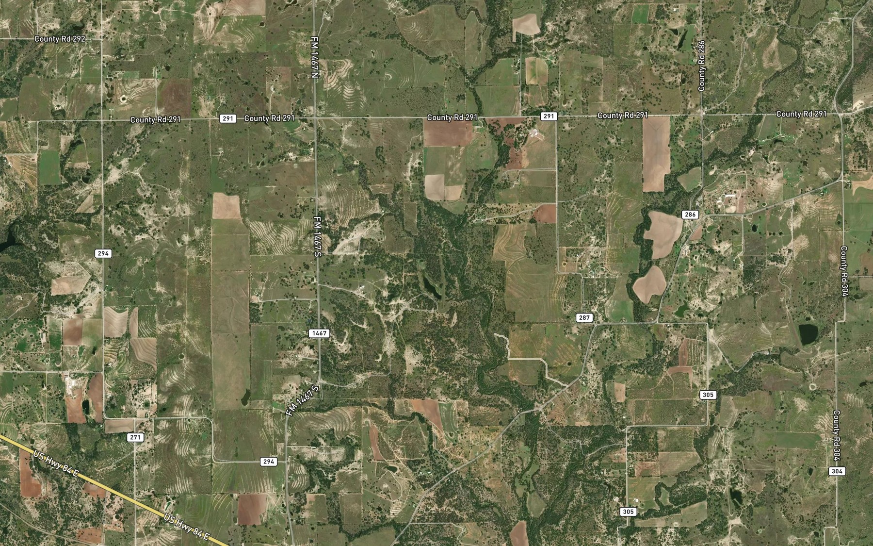 Satellite map of the Soil Conservation Service Site 9 Reservoir