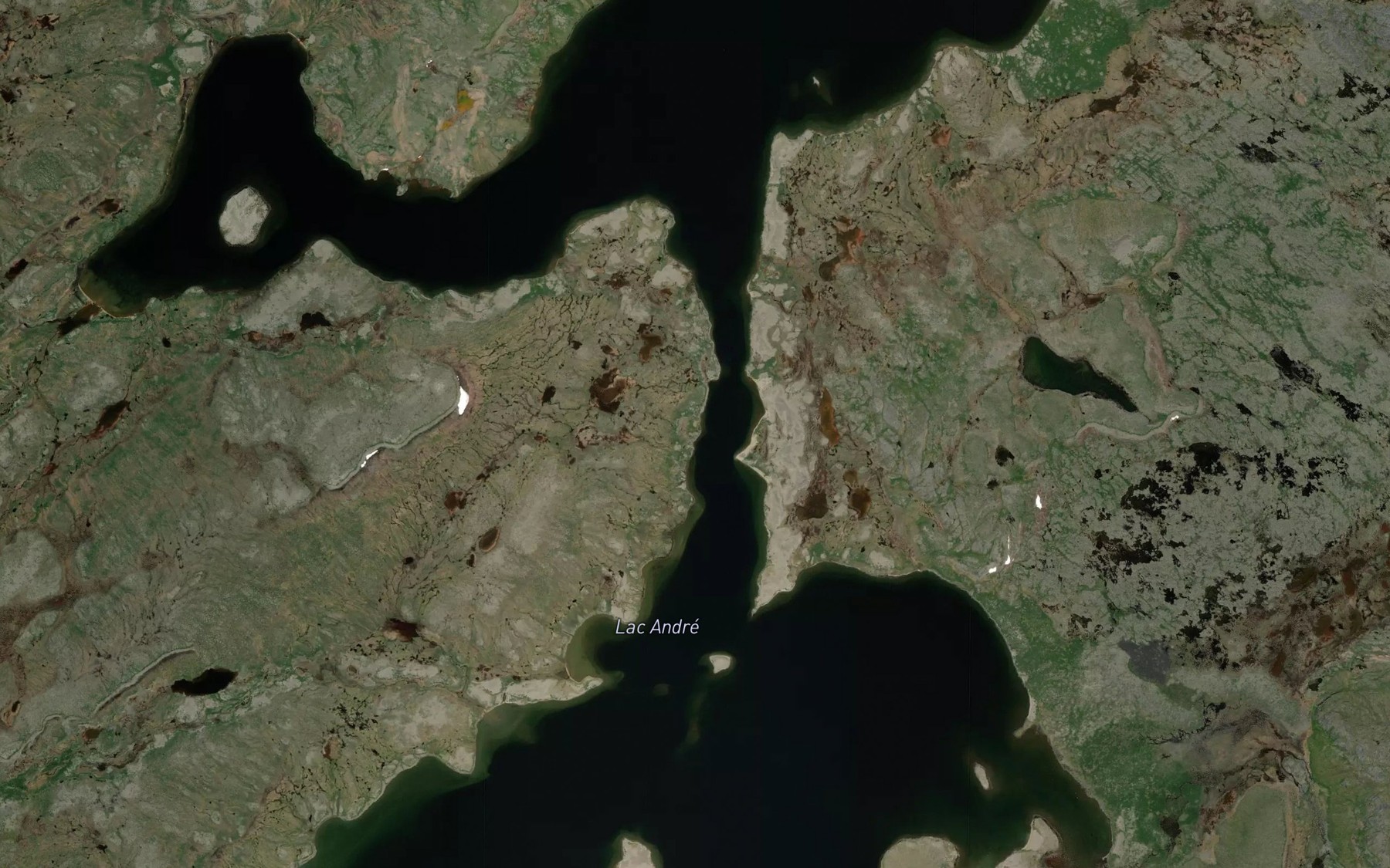 Satellite map of the Lac Andre
