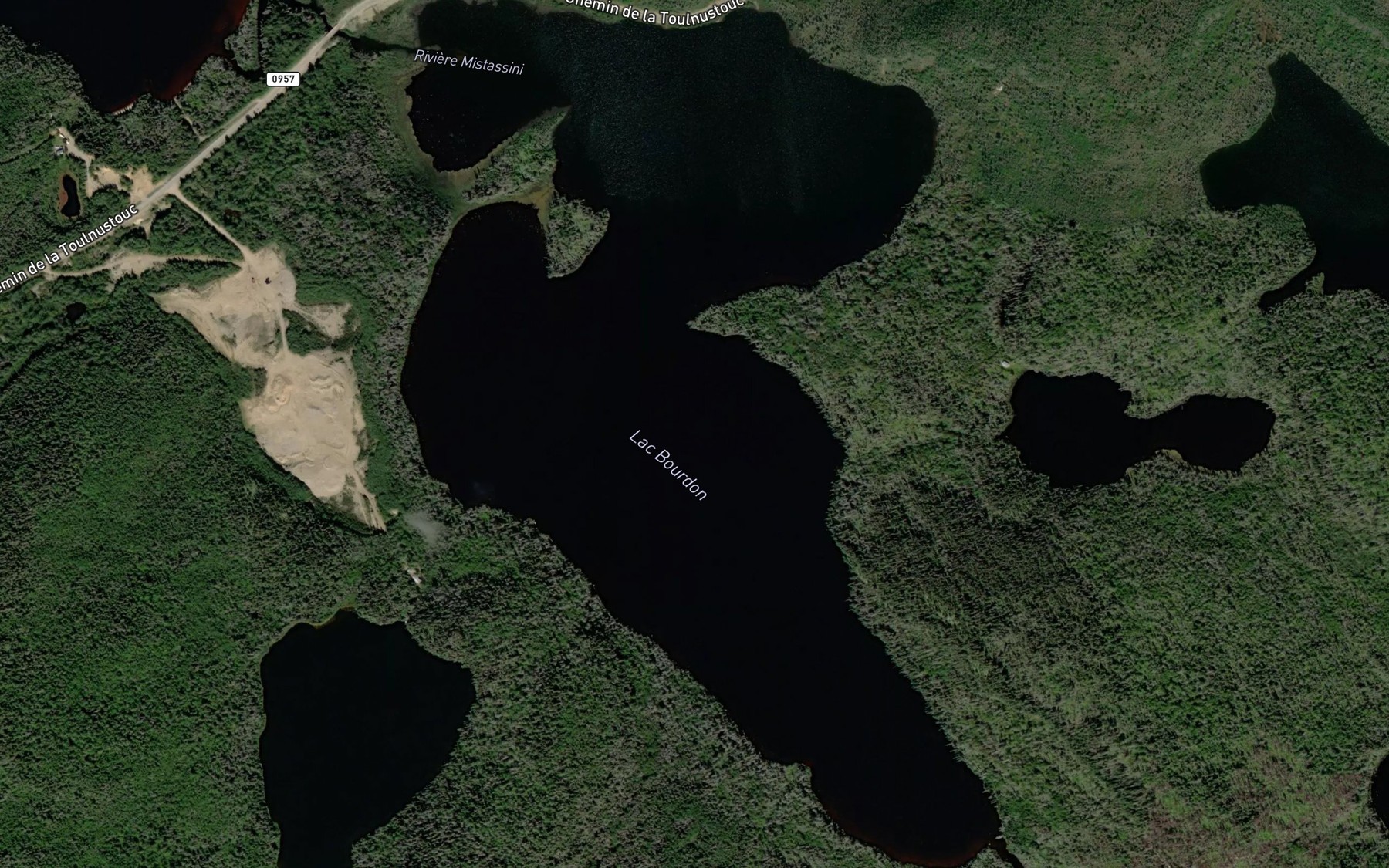 Satellite map of the Lac Bourdon