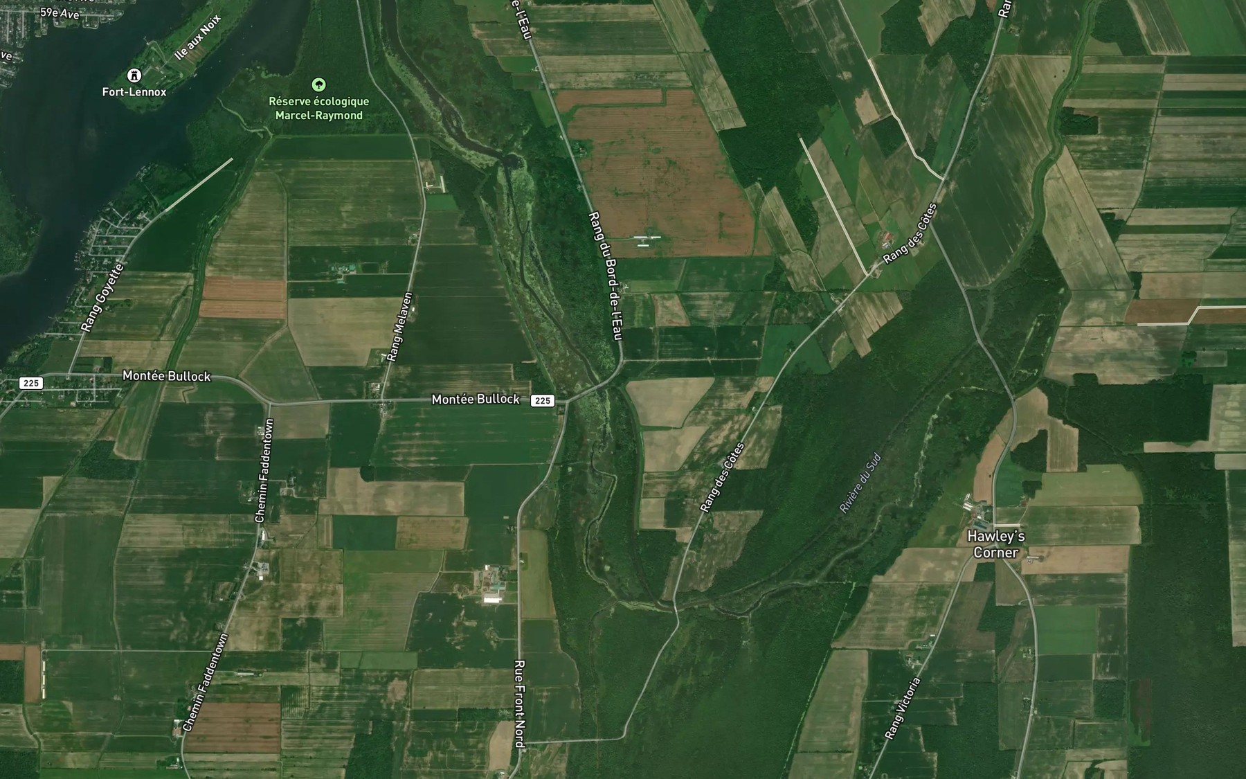 Satellite map of the Ruisseau Lefebvre