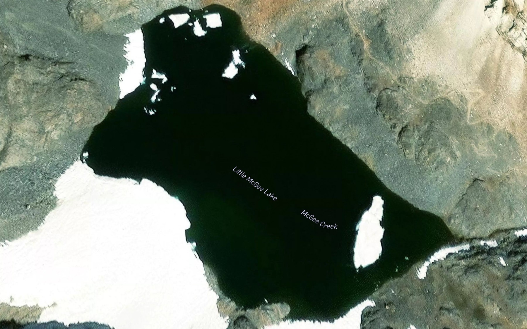 Satellite map of the Little McGee Lake