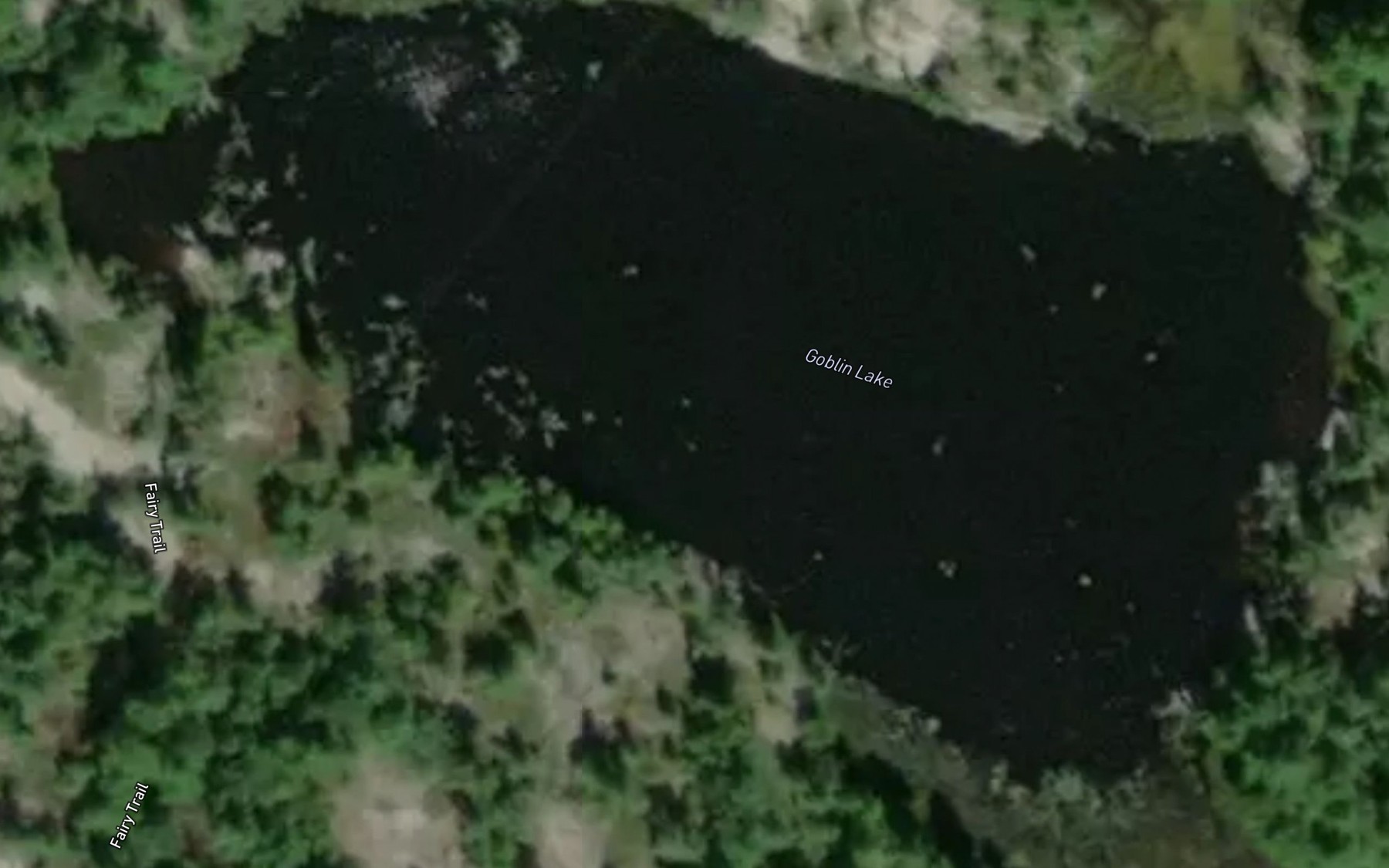 Satellite map of the Goblin Lake
