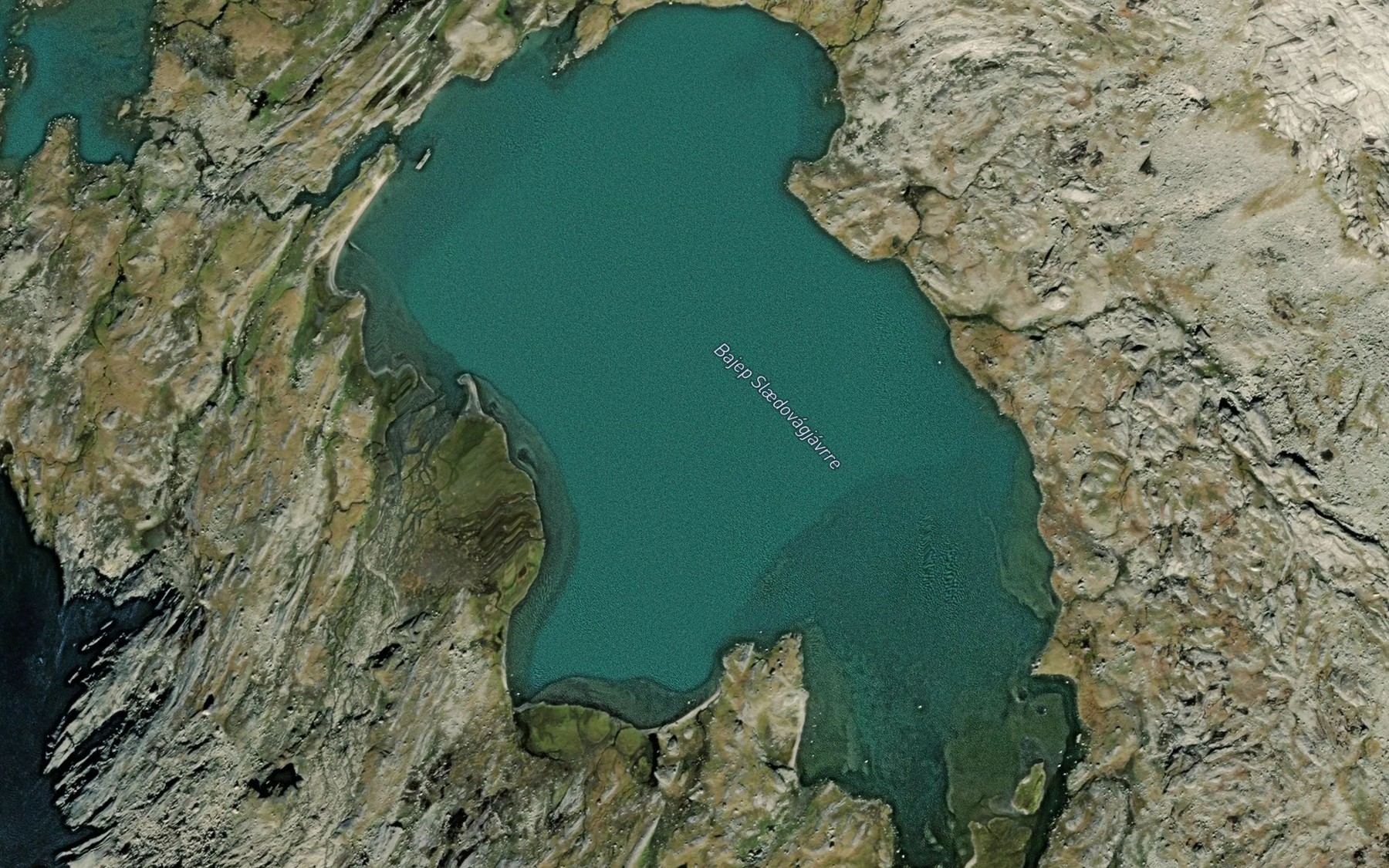 Satellite map of the Bajep Slaedovagjavrre