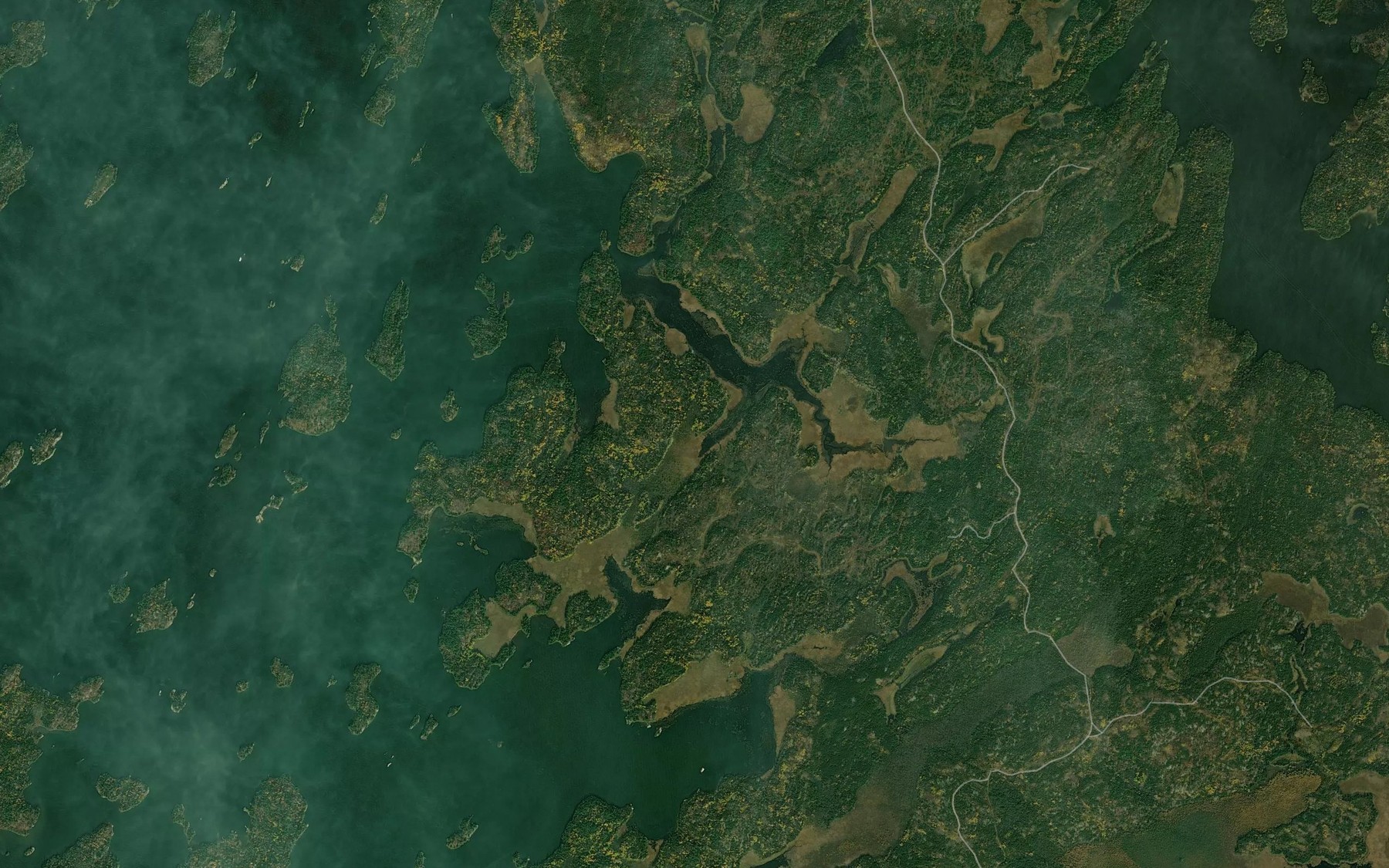Satellite map of the Rat Root Bay
