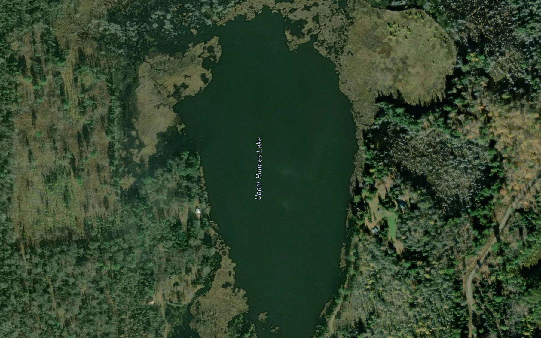 Satellite map of the Upper Holmes Lake