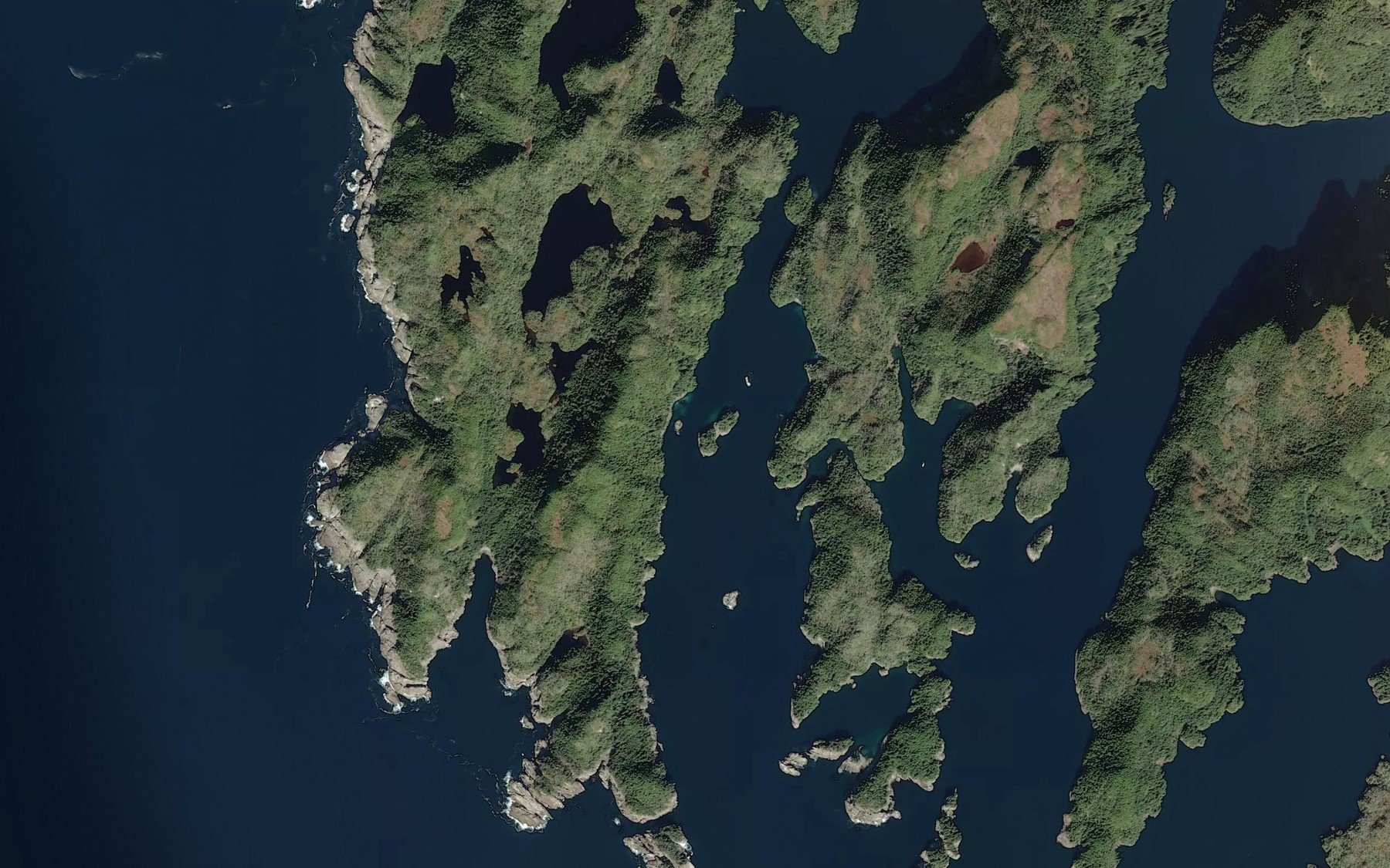 Satellite map of the First Narrows