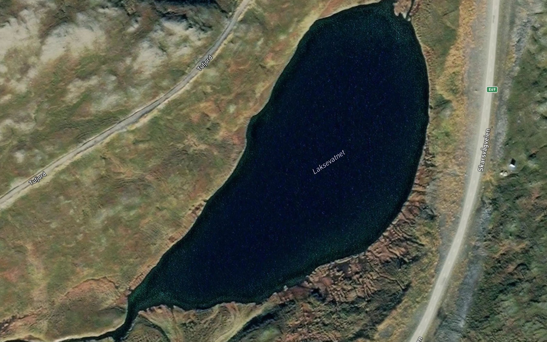 Satellite map of the Laksevatnet
