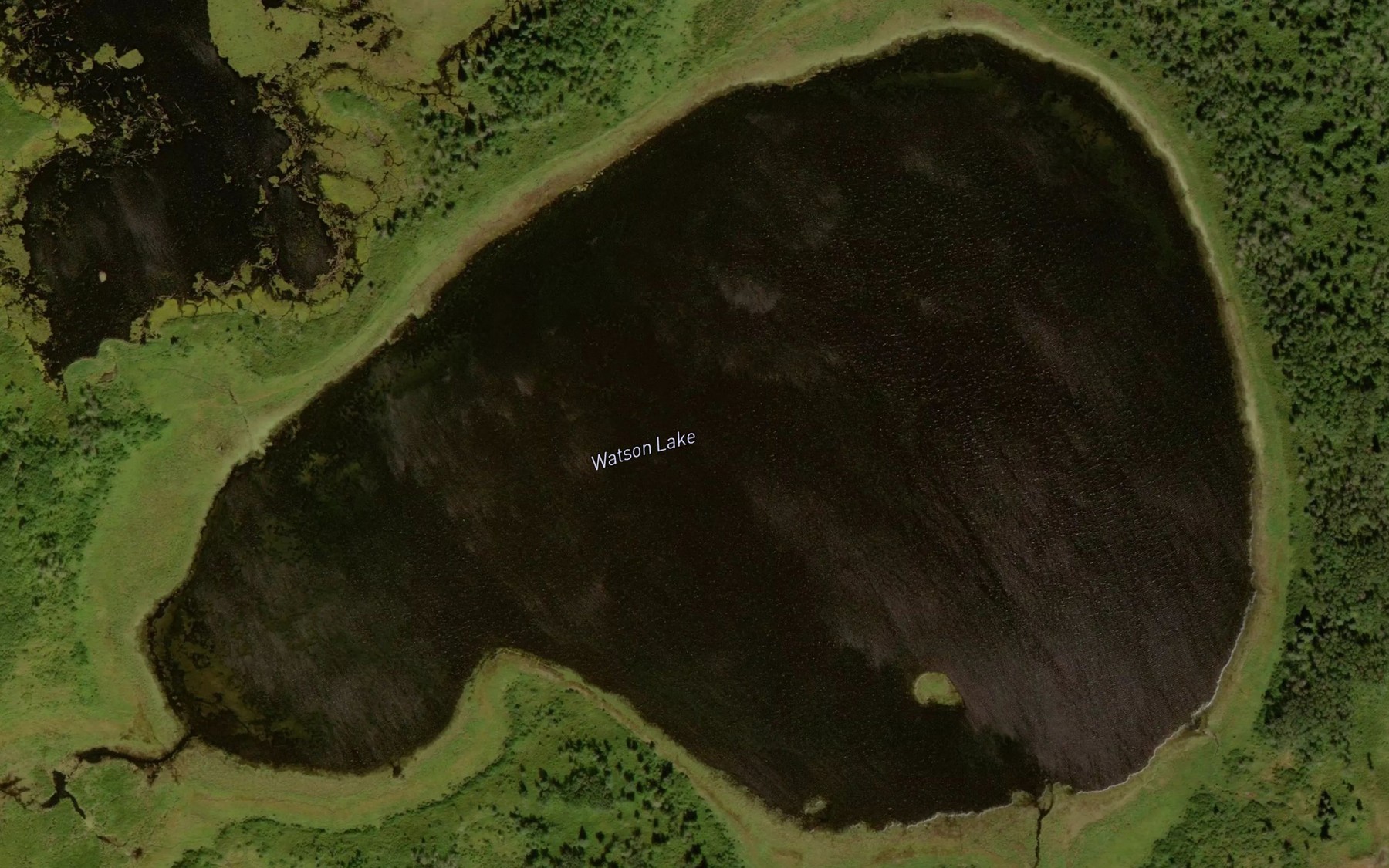 Satellite map of the Watson Lake