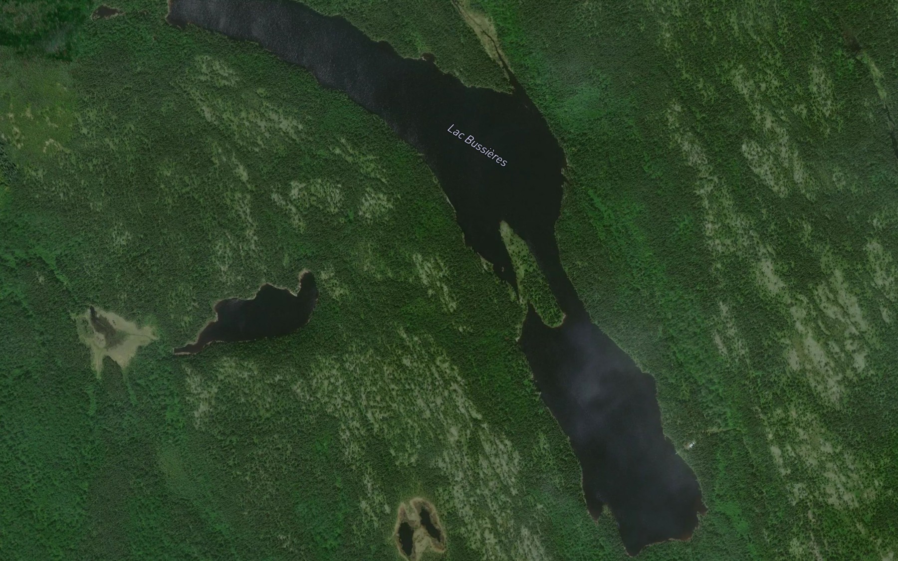 Satellite map of the Lac Bussieres