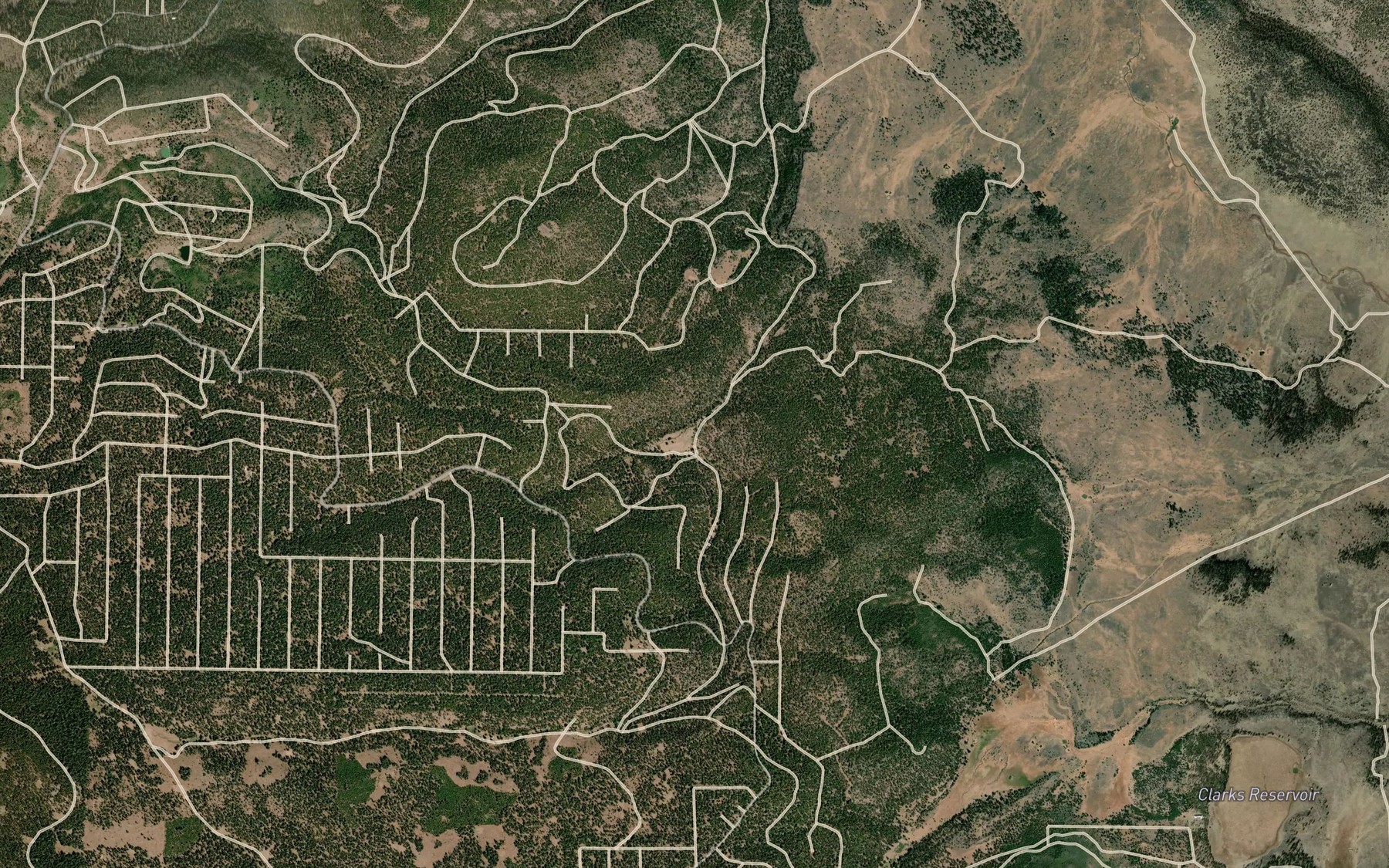 Satellite map of the South Fork Canyon Creek