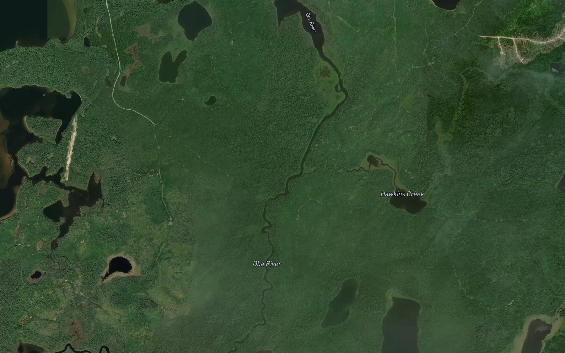 Satellite map of the Third Rapids