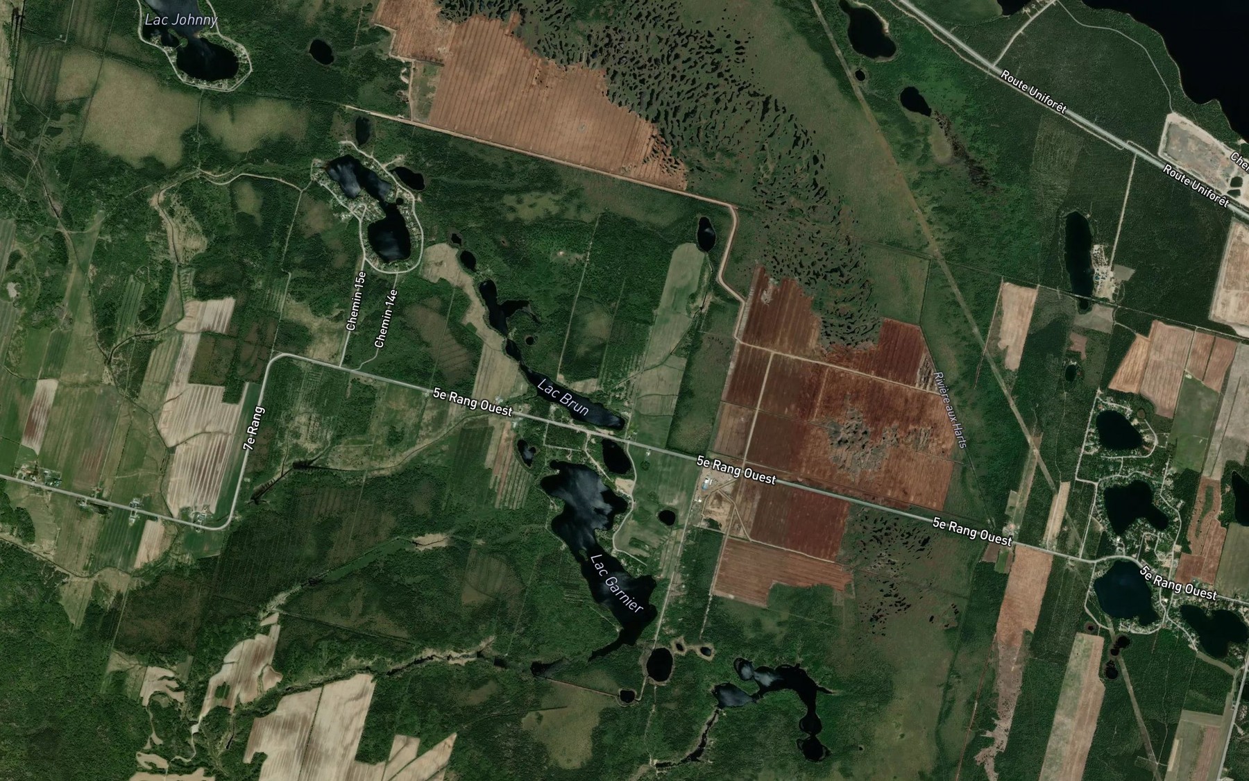Satellite map of the Decharge du Lac Brun