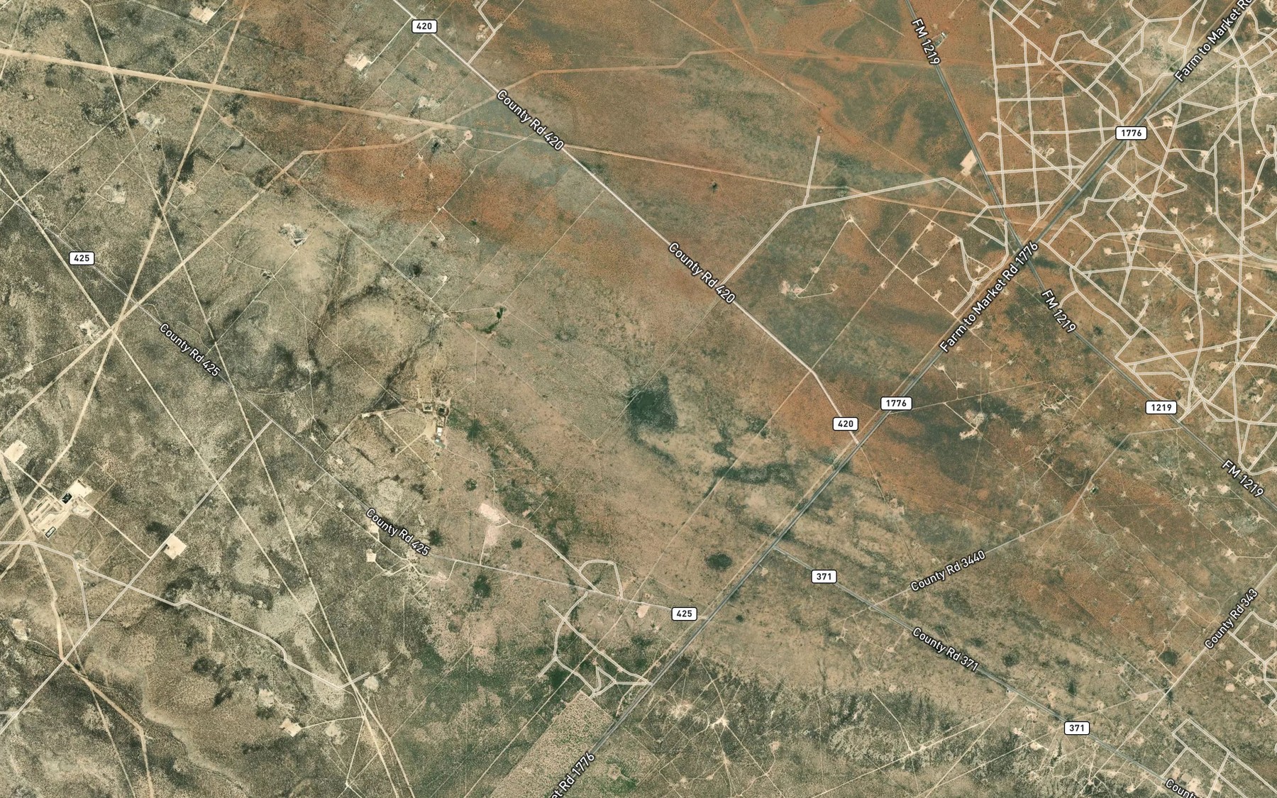 Satellite map of the Hackberry Lake