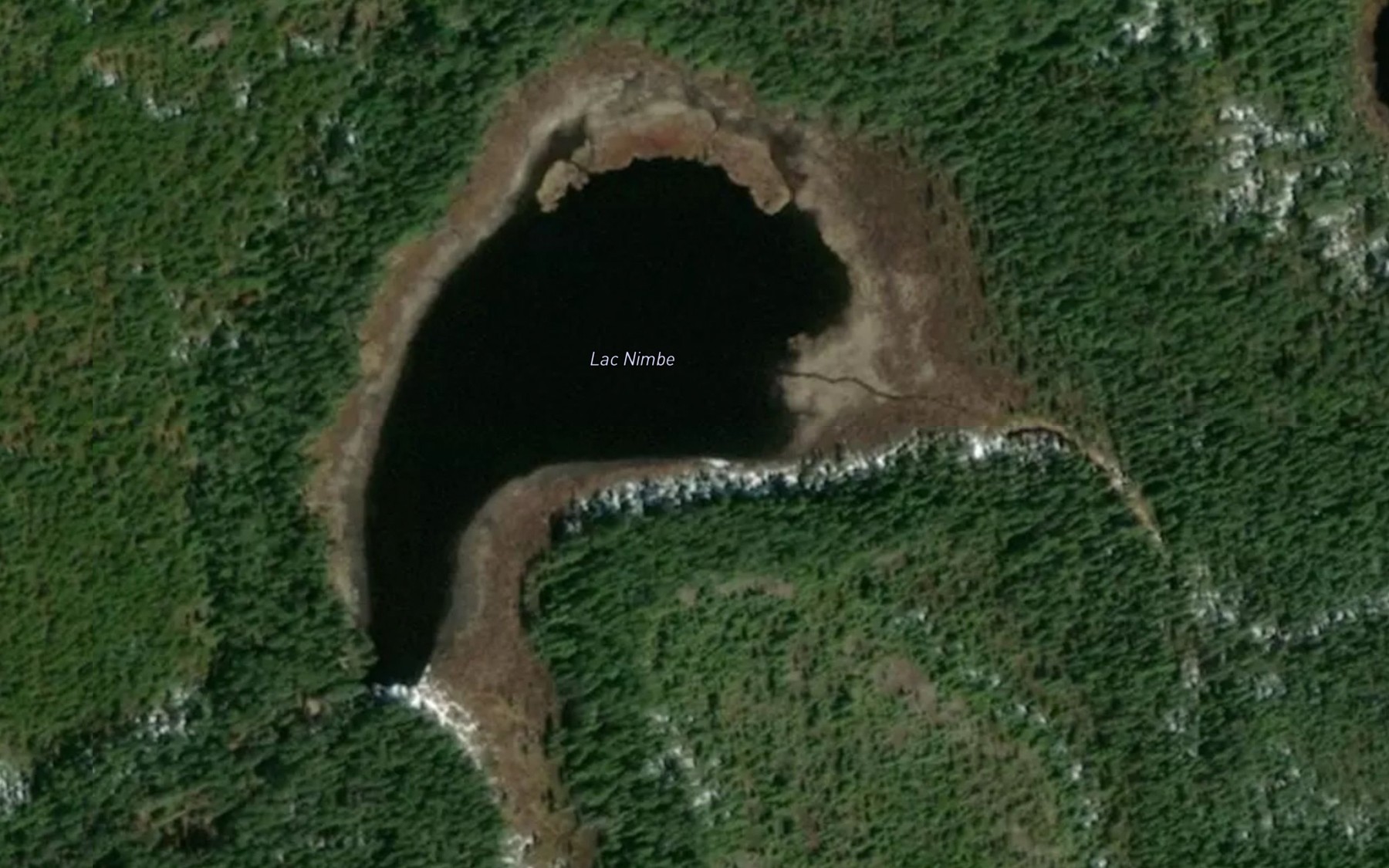 Satellite map of the Lac Nimbe