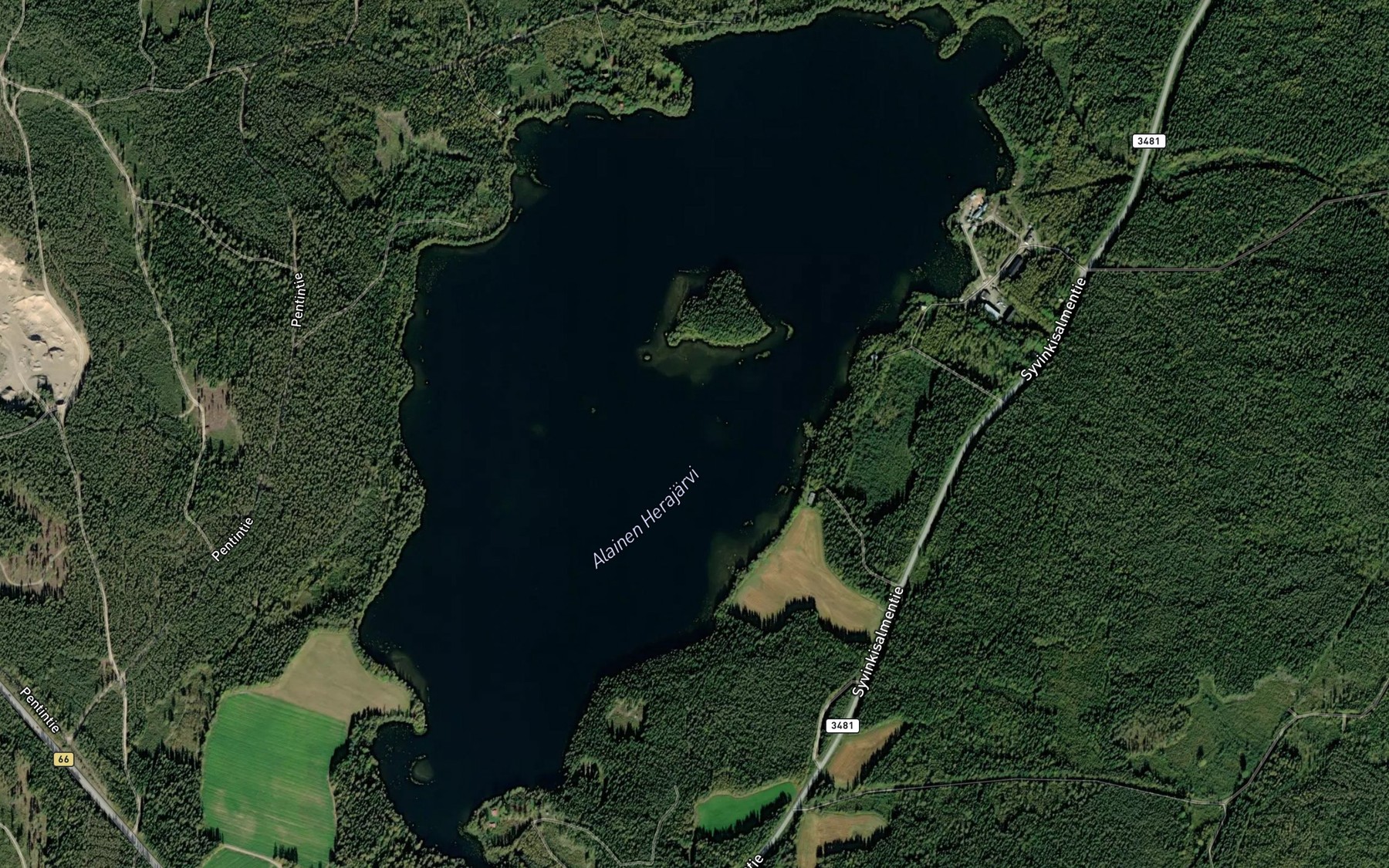 Satellite map of the Alainen Herajarvi