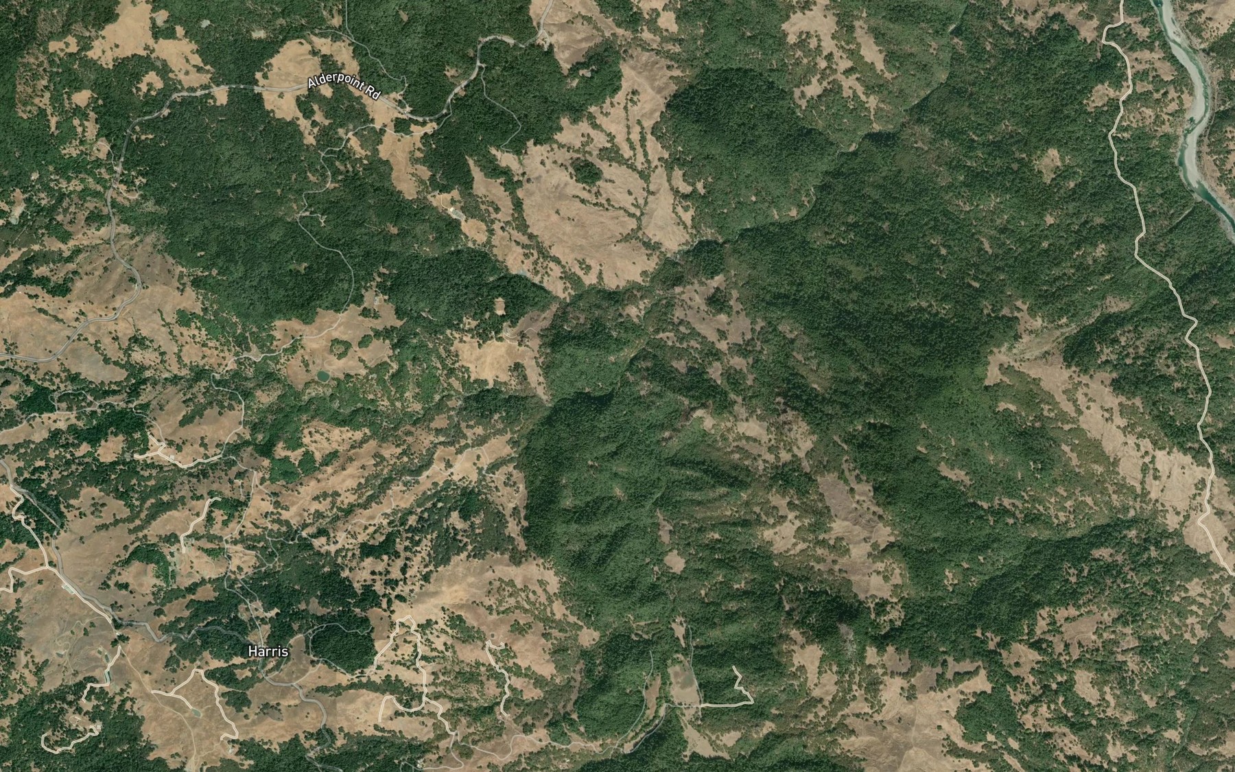 Satellite map of the Perington Creek