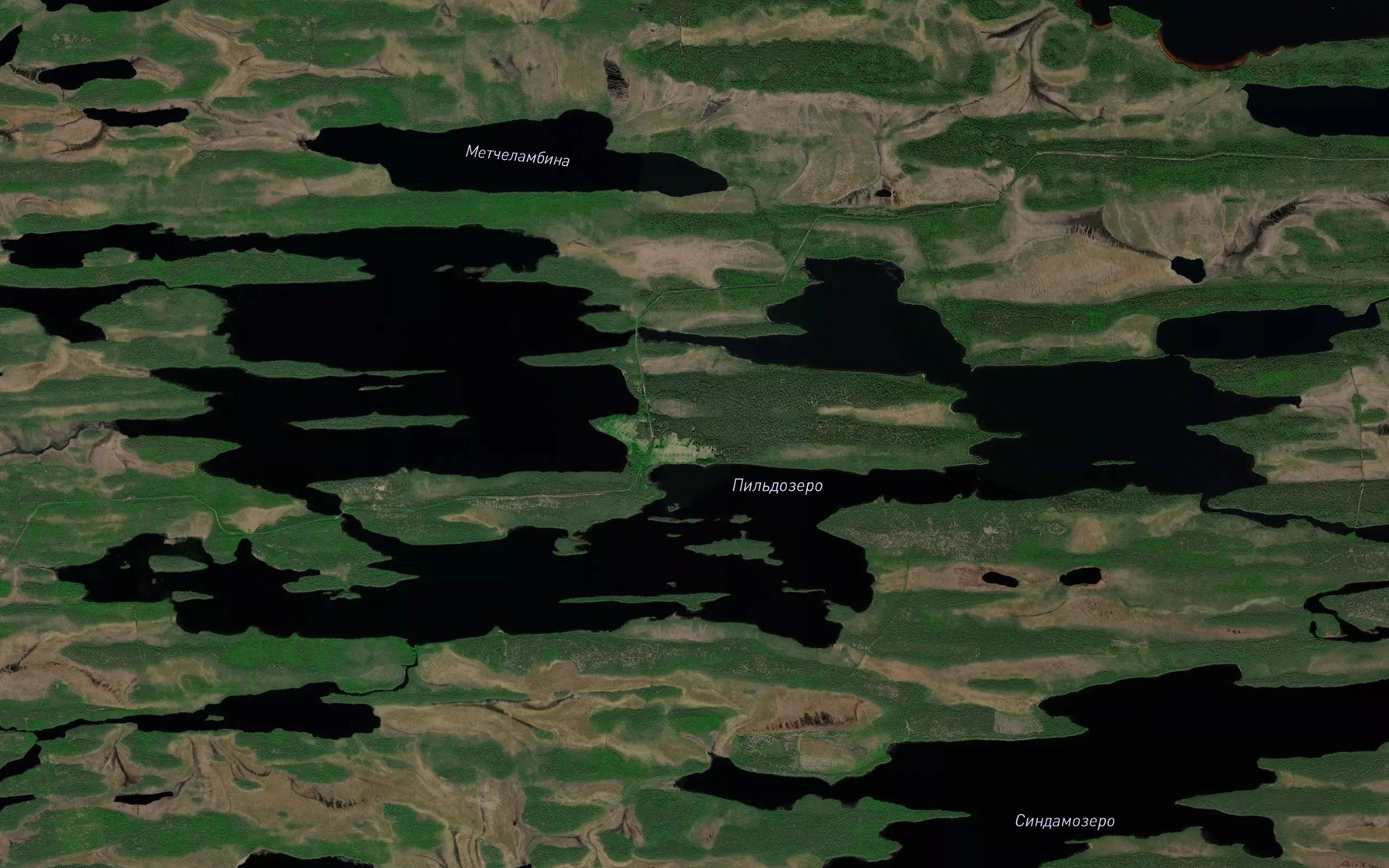 Satellite map of the Ozero Pil'dozero