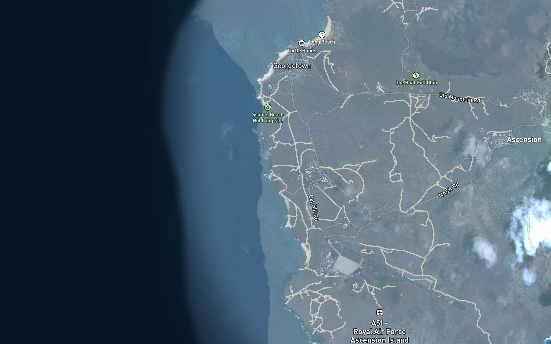 Satellite map of the Morris Creek