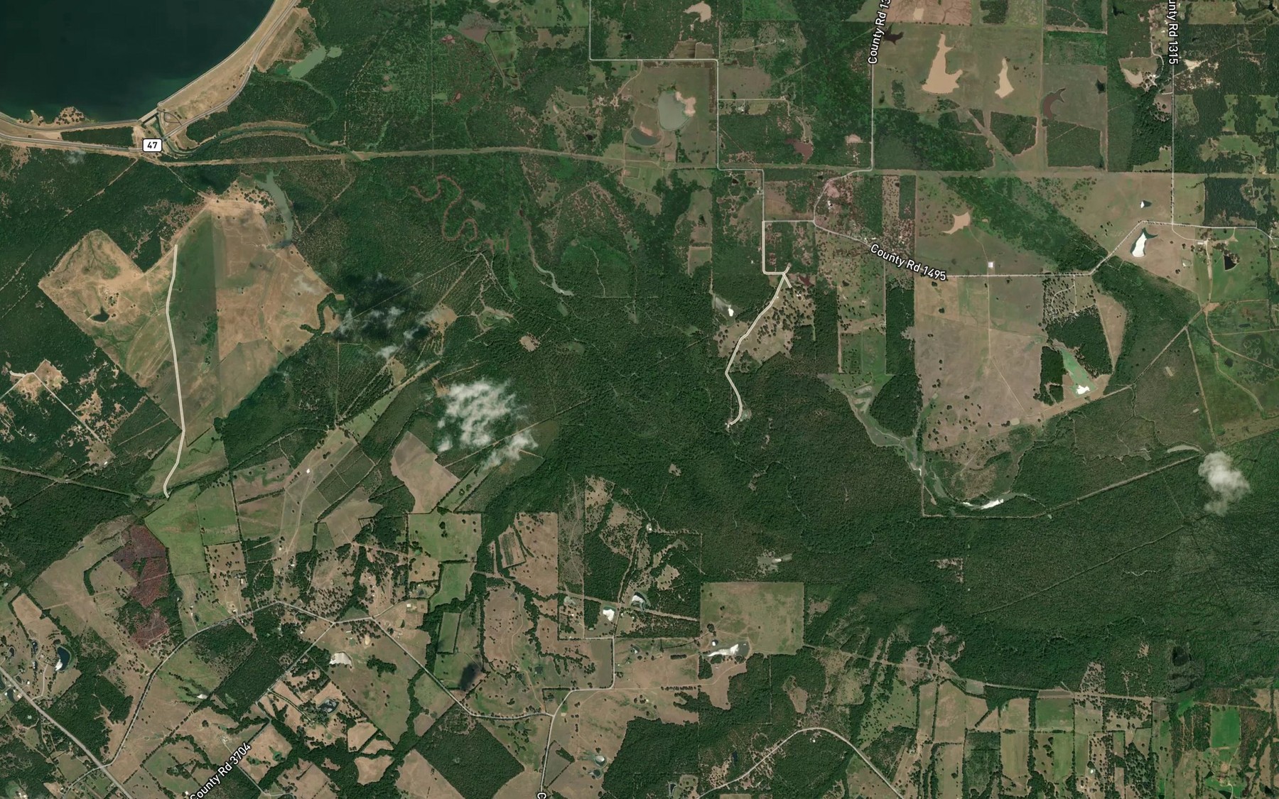 Satellite map of the McEnturff Creek