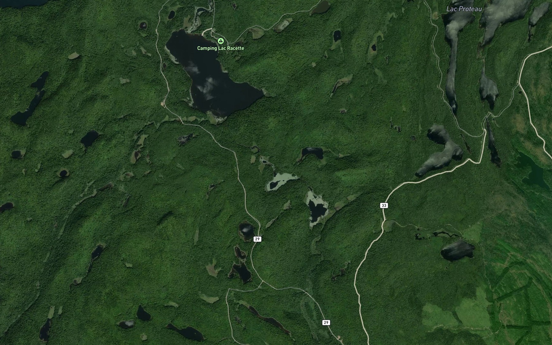 Satellite map of the Lac des Cornouillers