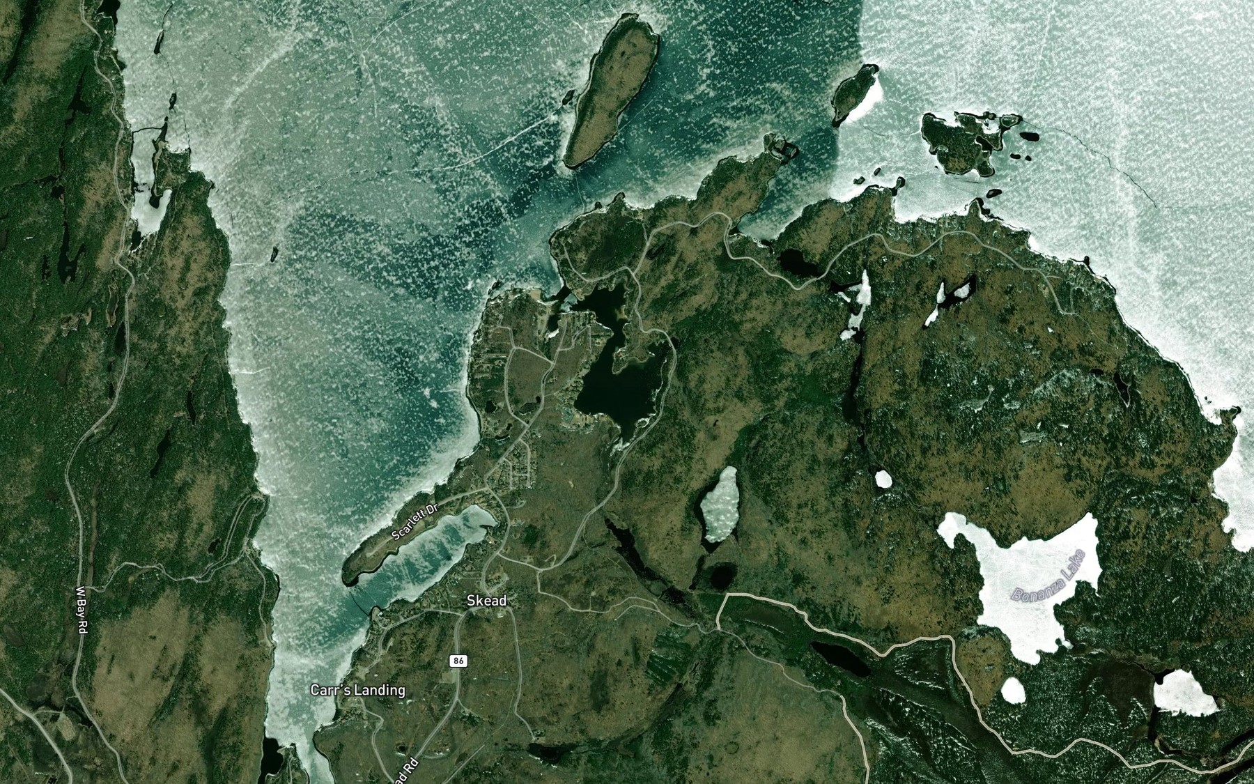 Satellite map of the Kolari Bay