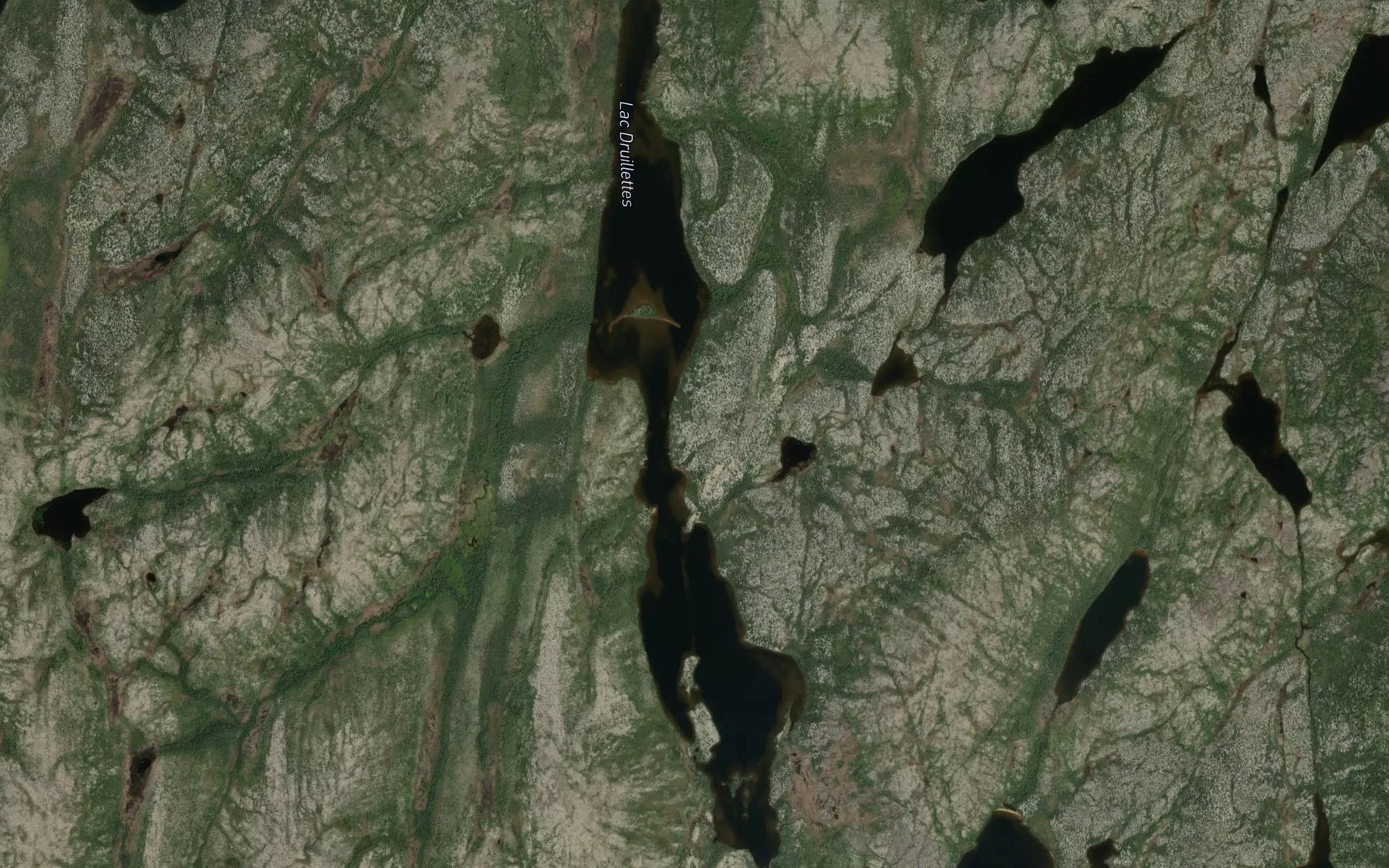 Satellite map of the Lac Druillettes