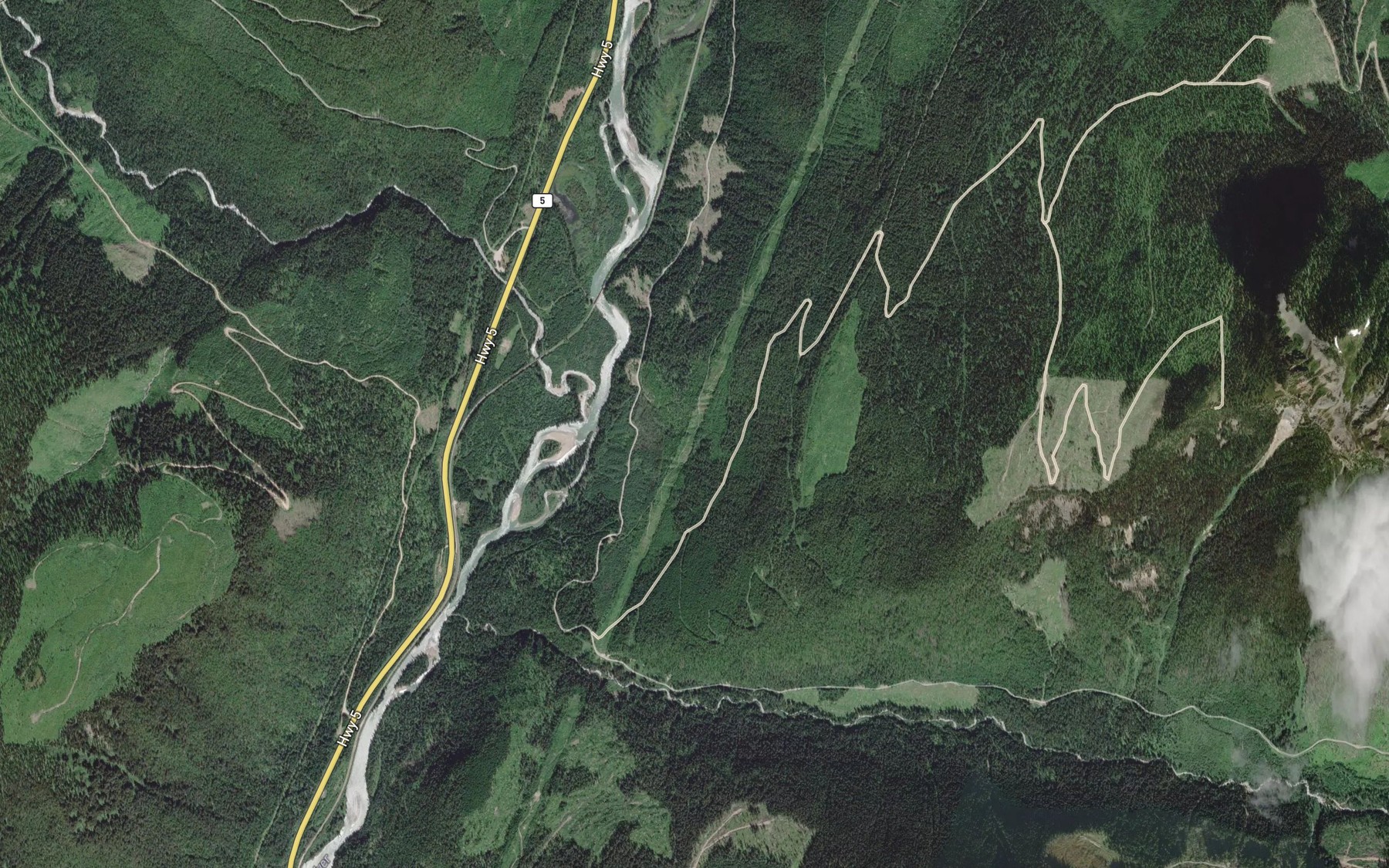 Satellite map of the Thunder River