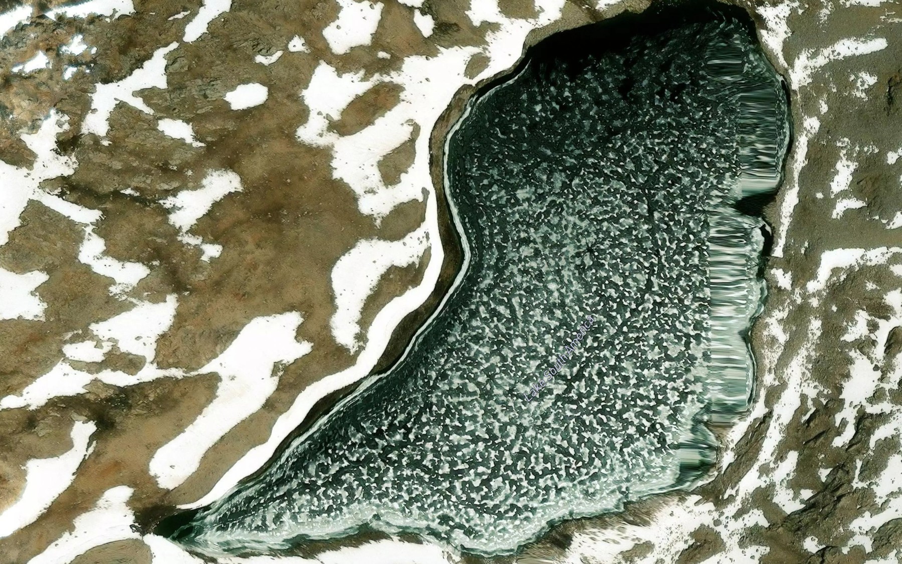 Satellite map of the Lake South America