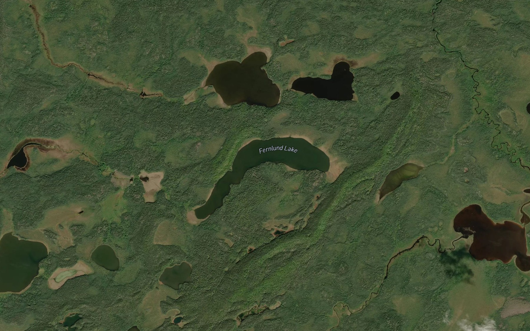 Satellite map of the Fernlund Lake