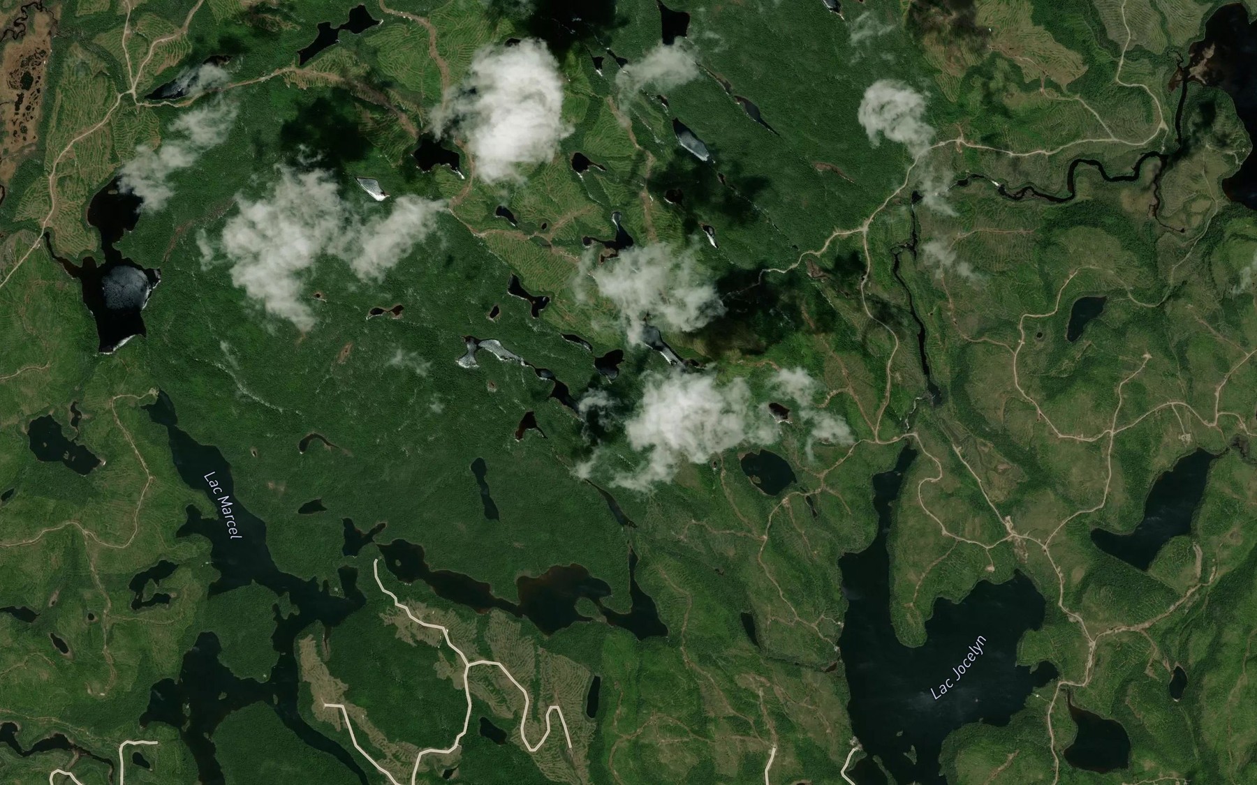 Satellite map of the Lac Glissant