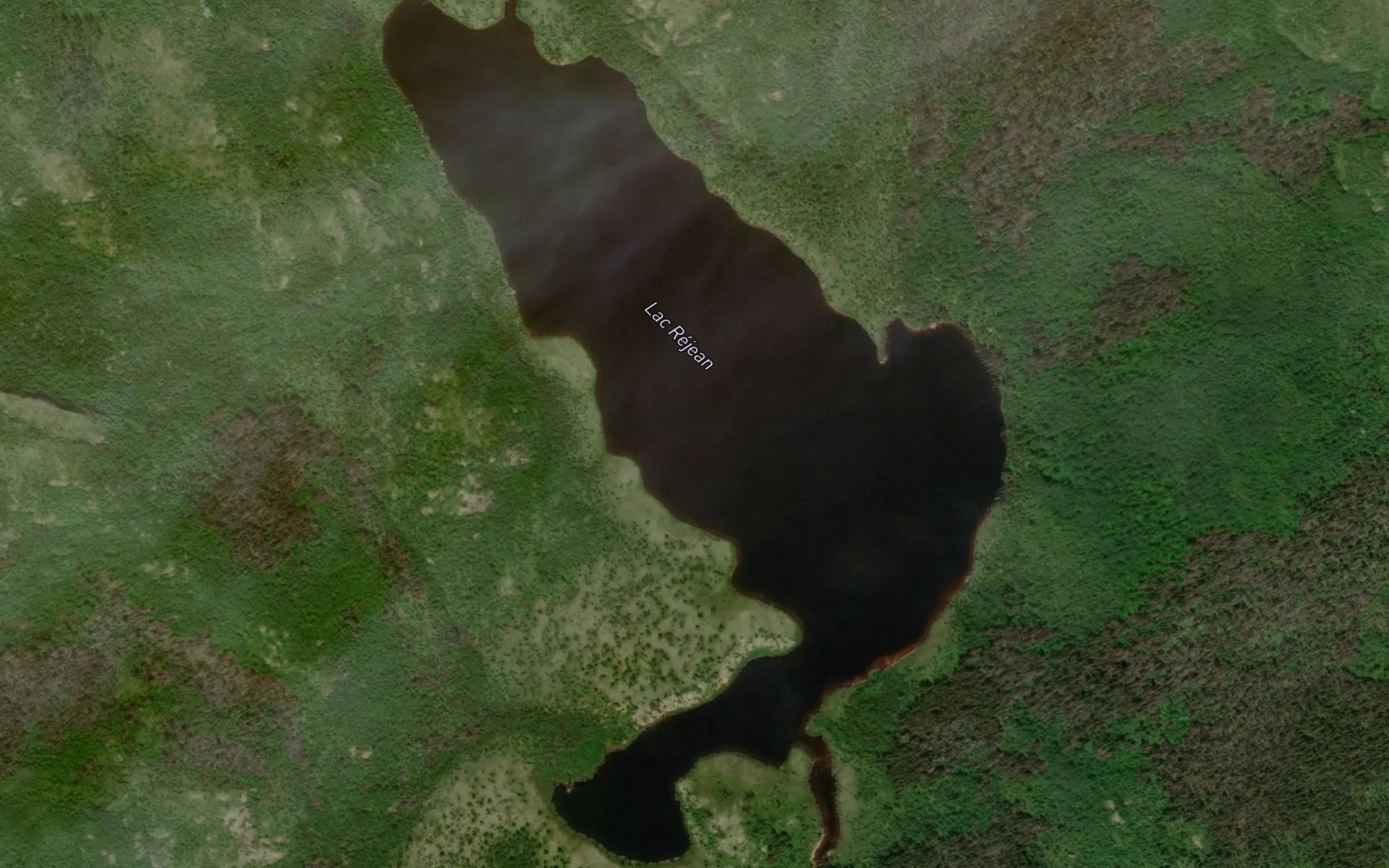 Satellite map of the Lac Rejean