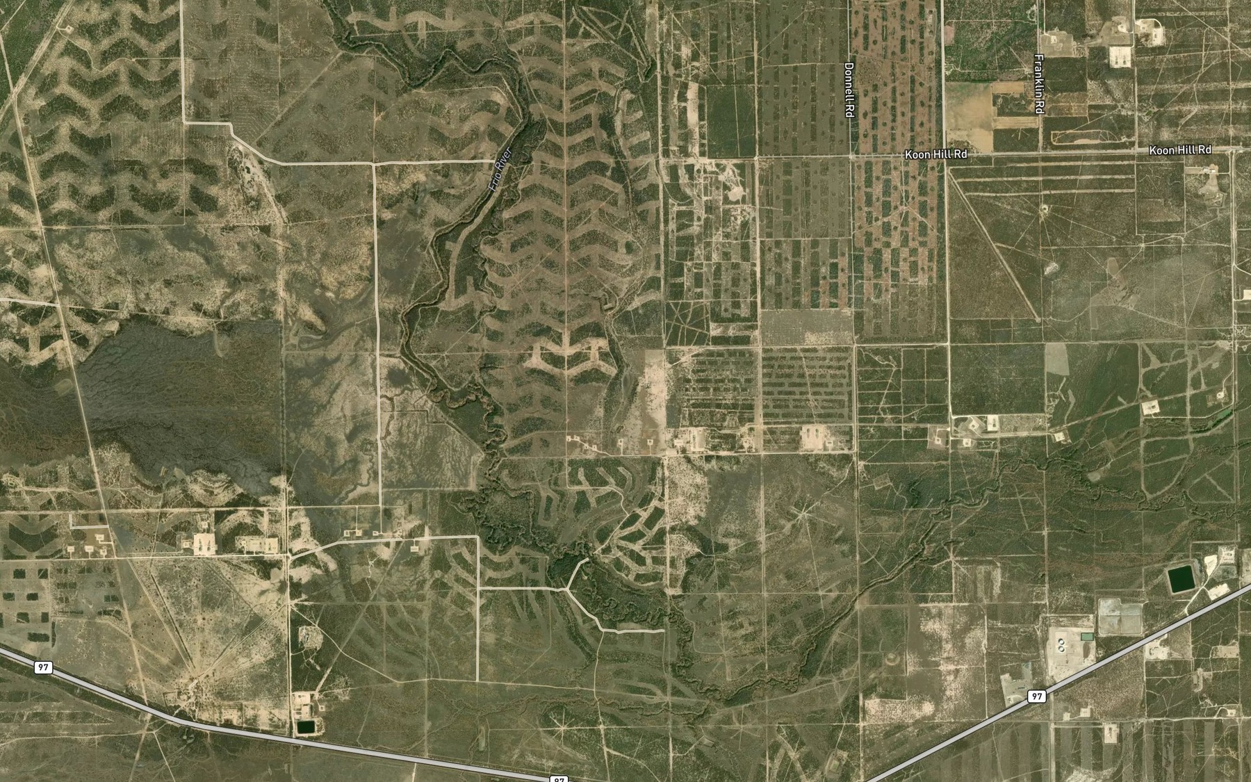 Satellite map of the McGraw Lake