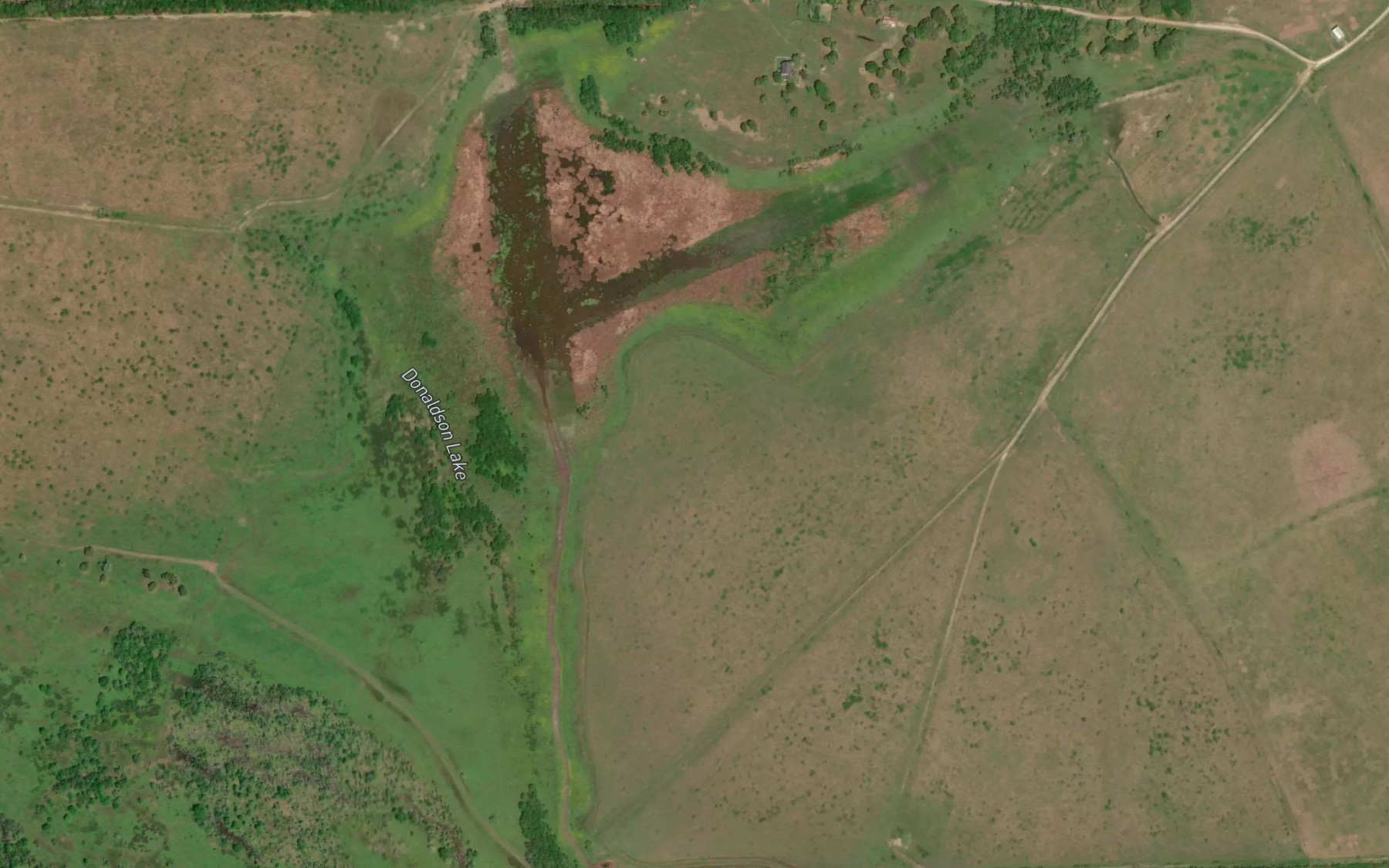 Satellite map of the Donaldson Lake