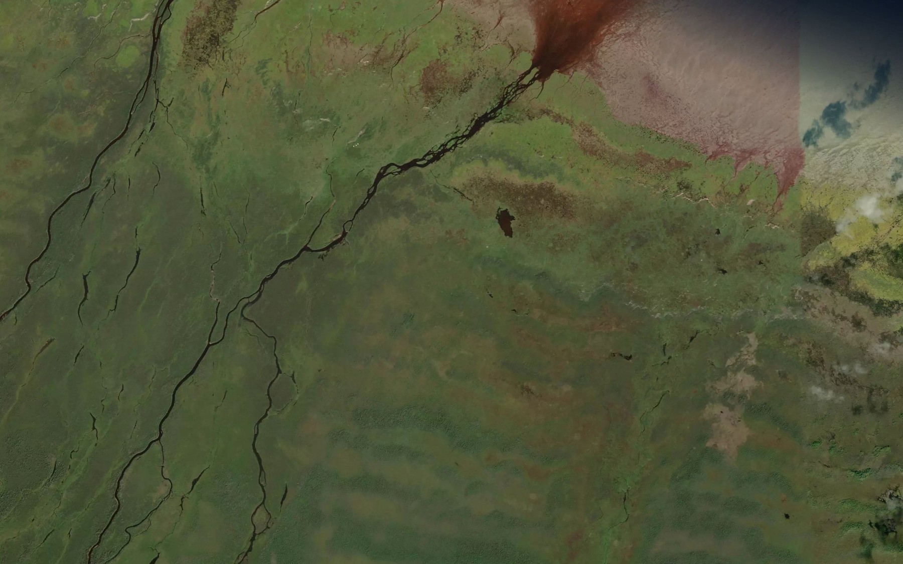 Satellite map of the Little Partridge River