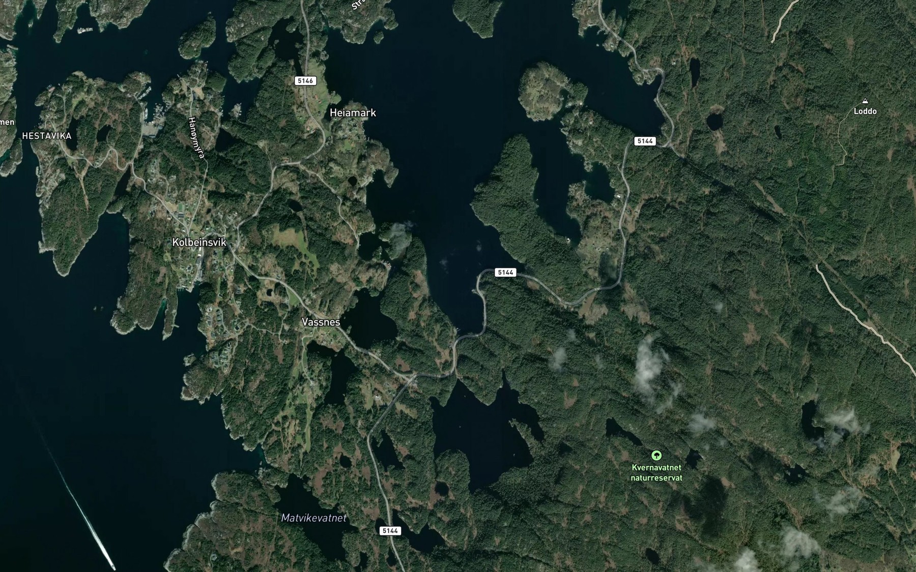 Satellite map of the Kvernakyllaren
