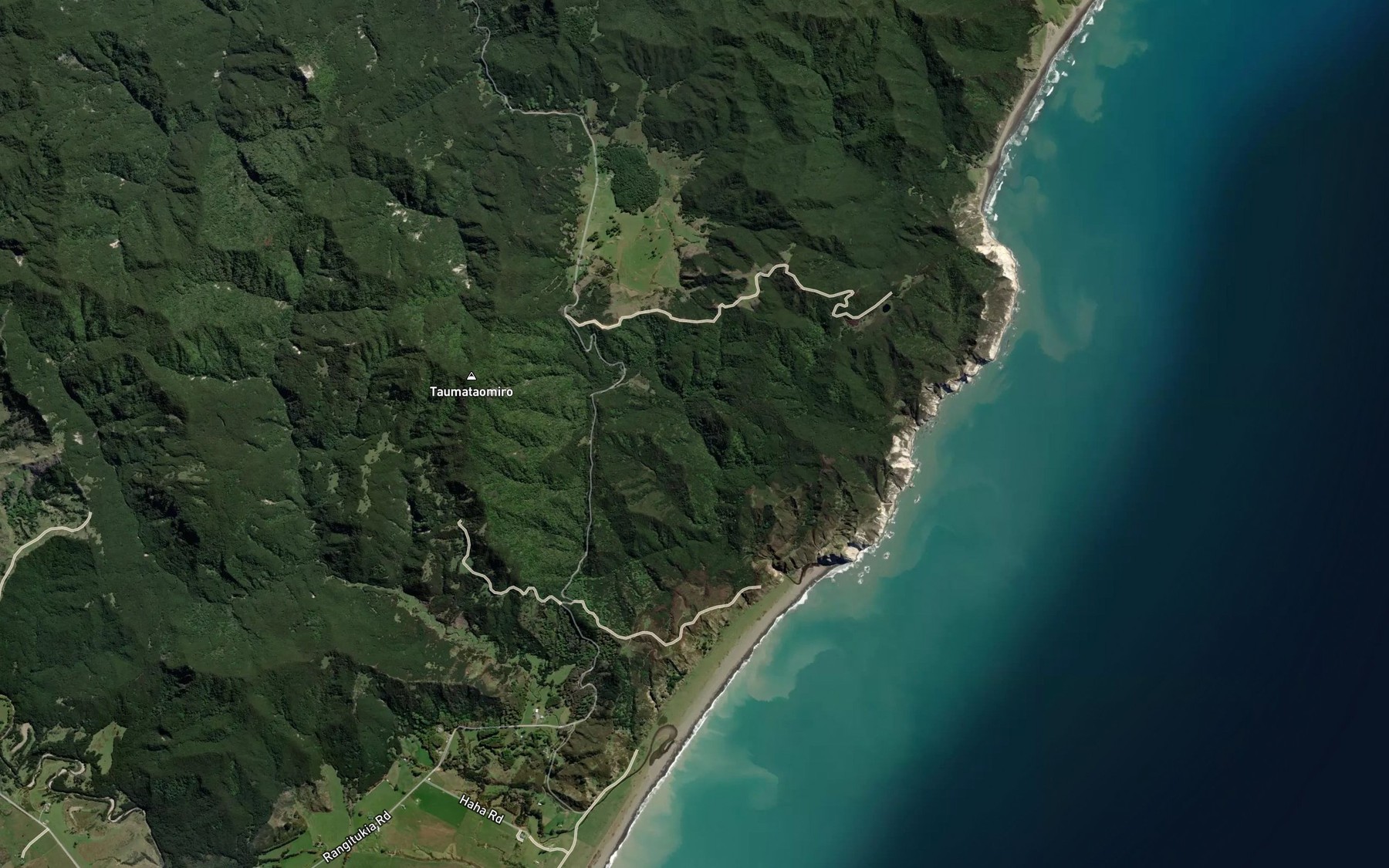 Satellite map of the Waione Stream