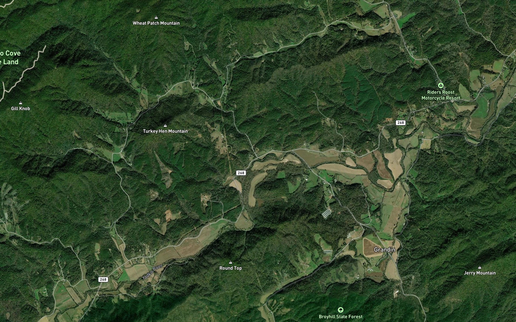 Satellite map of the Laytown Creek