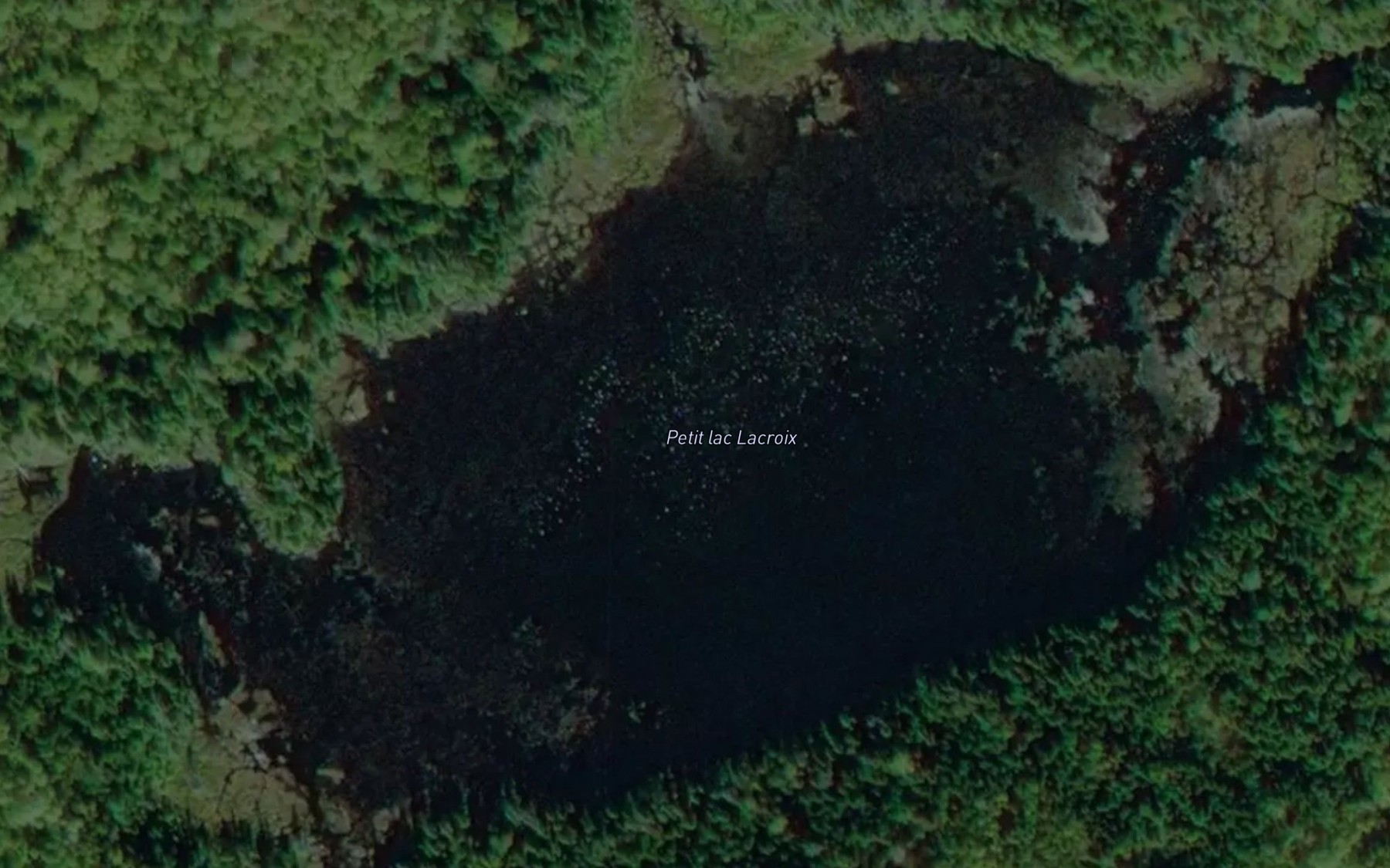 Satellite map of the Petit lac Lacroix