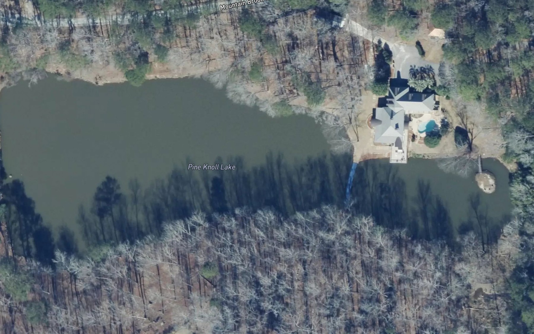 Satellite map of the Pine Knoll Lake