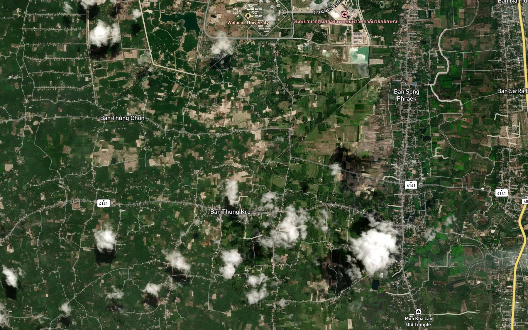Satellite map of the Khlong Khut