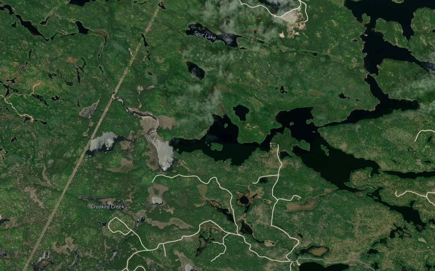 Satellite map of the Marshland Lake